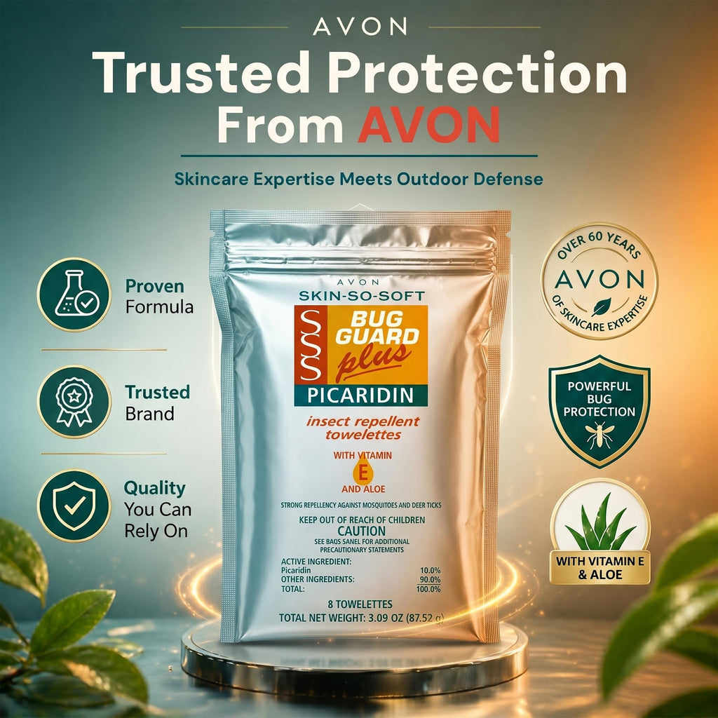 Avon Picaridin Towelettes DEETFREE Mosquito & Tick Repellent

