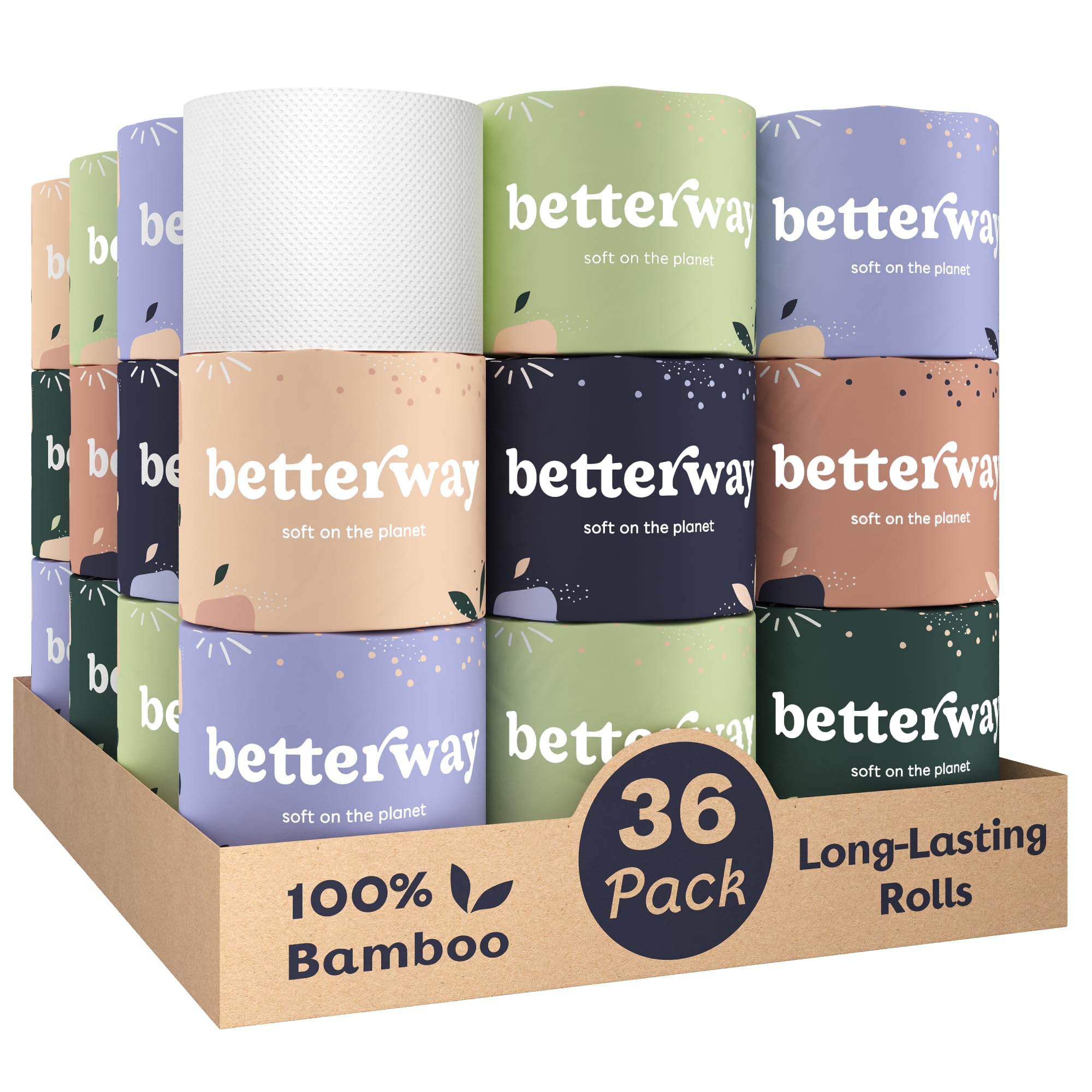 Betterway Bamboo Toilet Paper 3-Ply, PFAS Free & FSC Certified