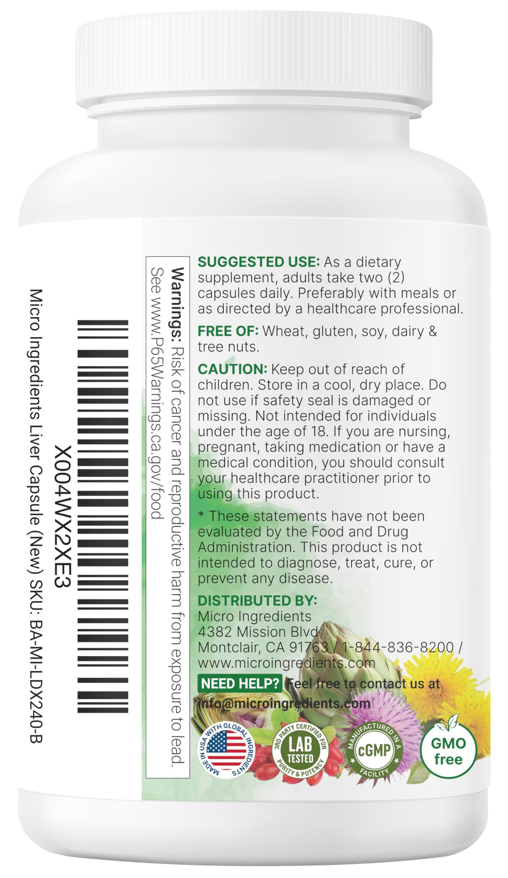 Micro Ingredients Liver Advanced+ 20-in-1 Liver Support

