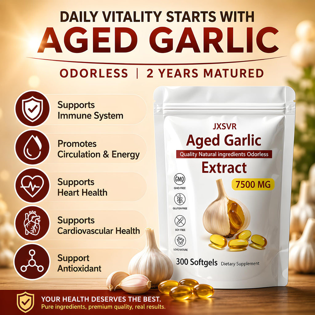 Odorless Garlic Extract Softgels for Heart & Immune Support

