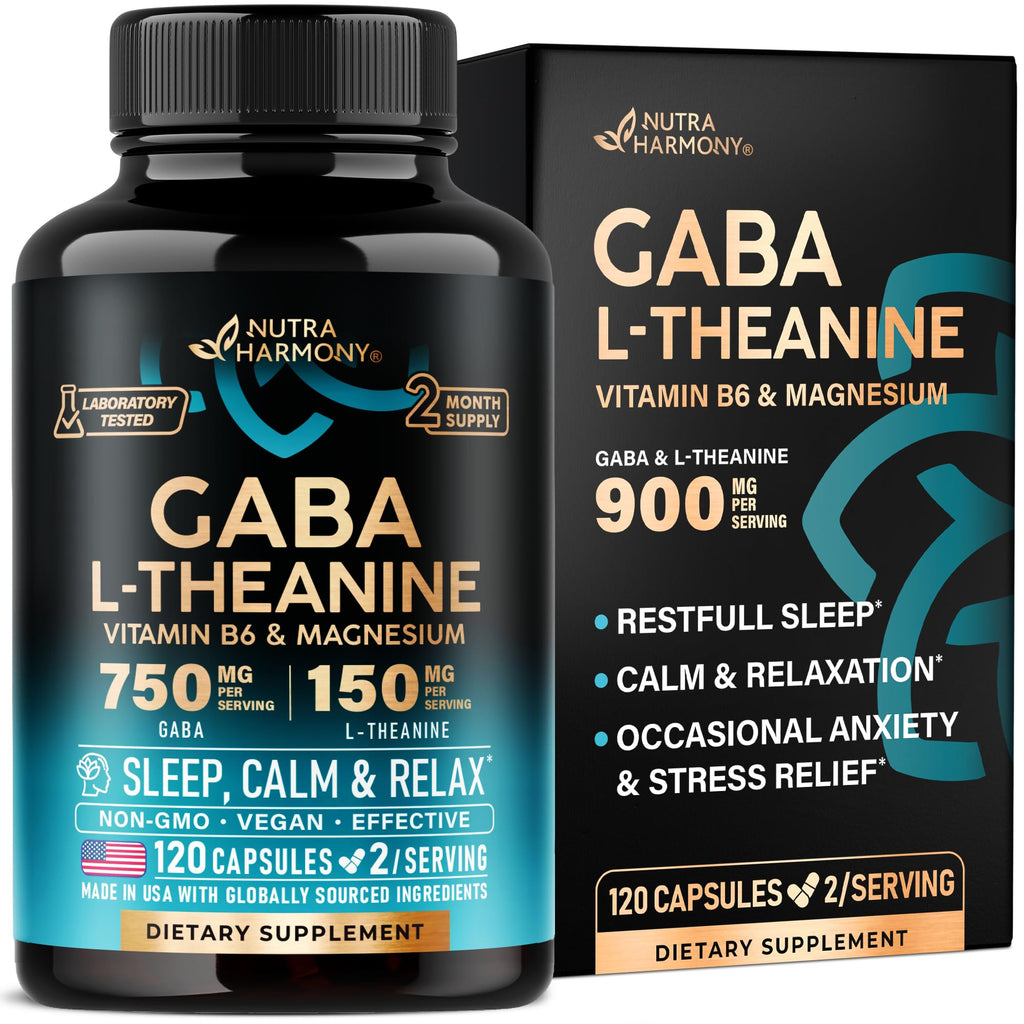NutraHarmony GABA L-Theanine Calm Mood Support | Lab Tested

