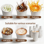 MOUMOULIFE Disposable Paper Cups | Leak-Proof & Recyclable


