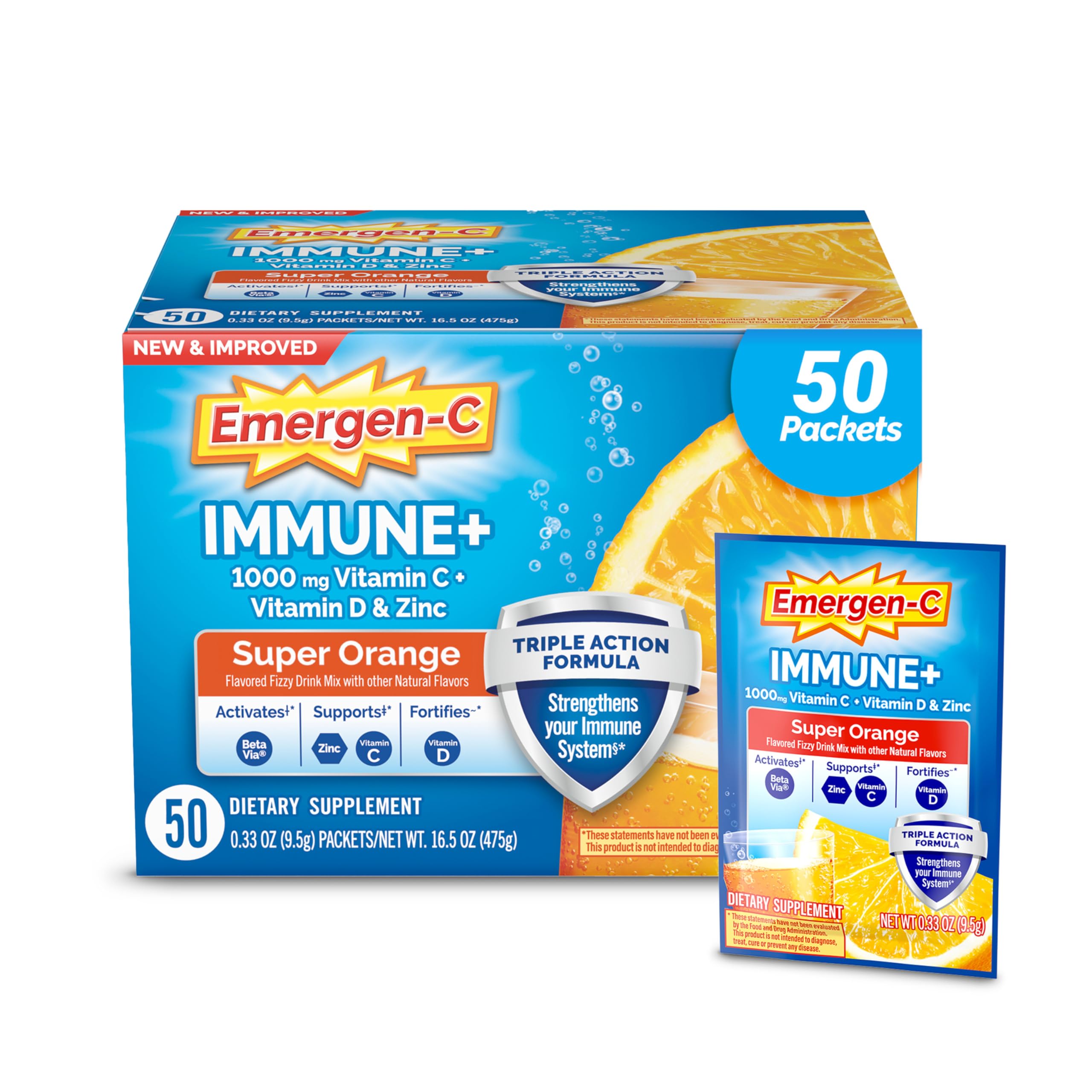 Emergen-C Immune+ Triple Action Immune Powder | BetaVia

