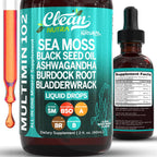 Clean Nutra Sea Moss Drops MultiMineral Liquid | Vegan

