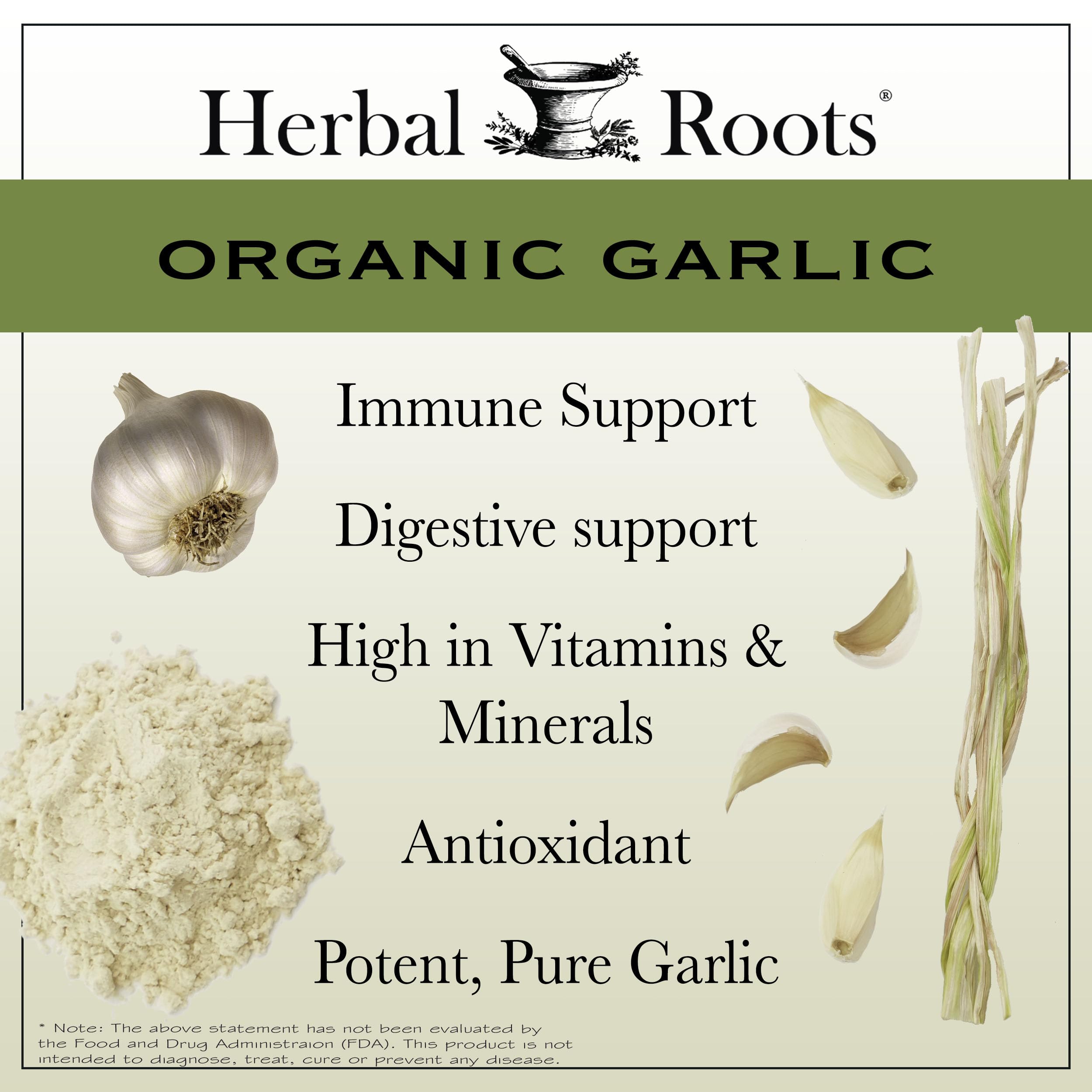 Herbal Roots Garlic Pills for Immune Support


