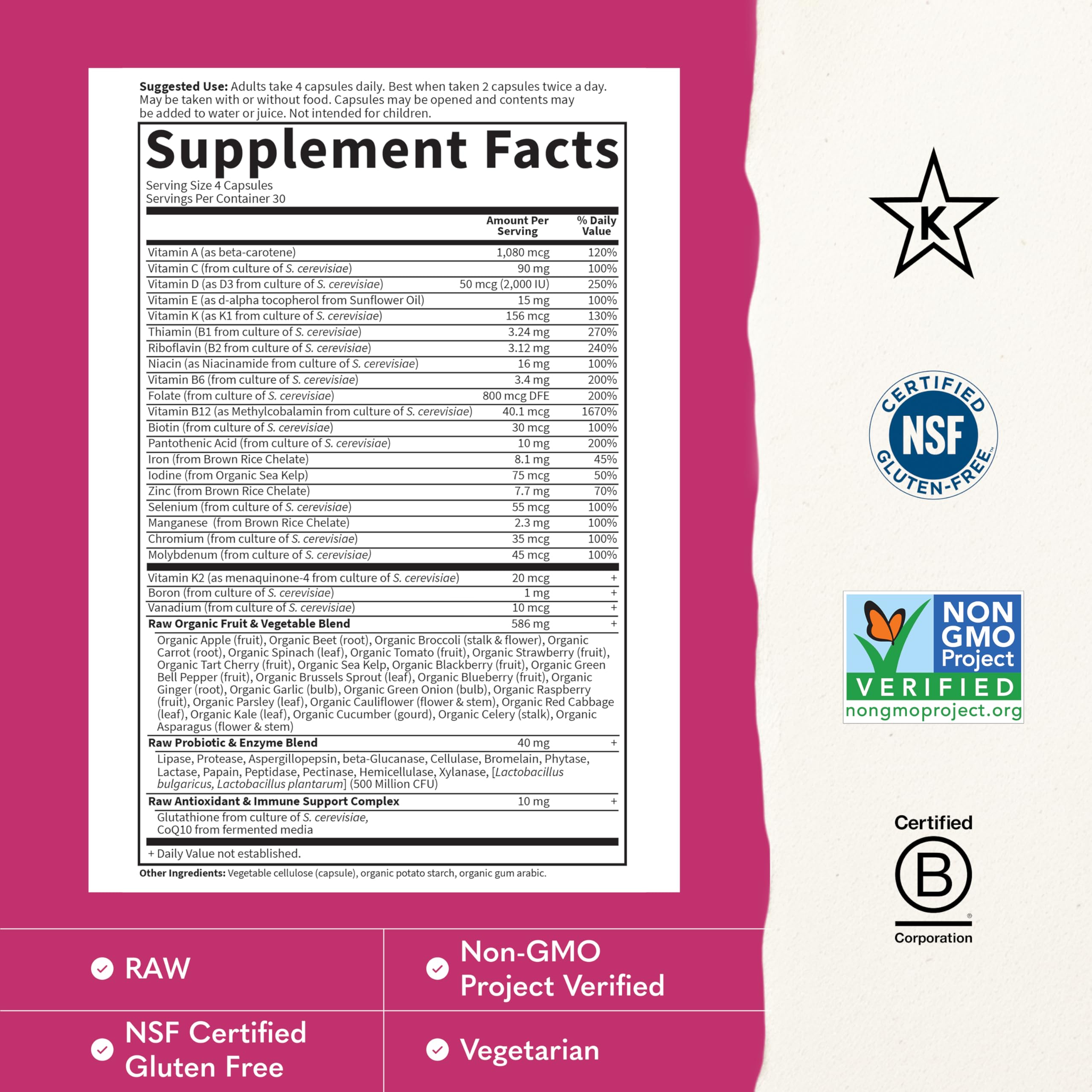 Vitamin Code Women’s Multivitamin by Garden of Life

