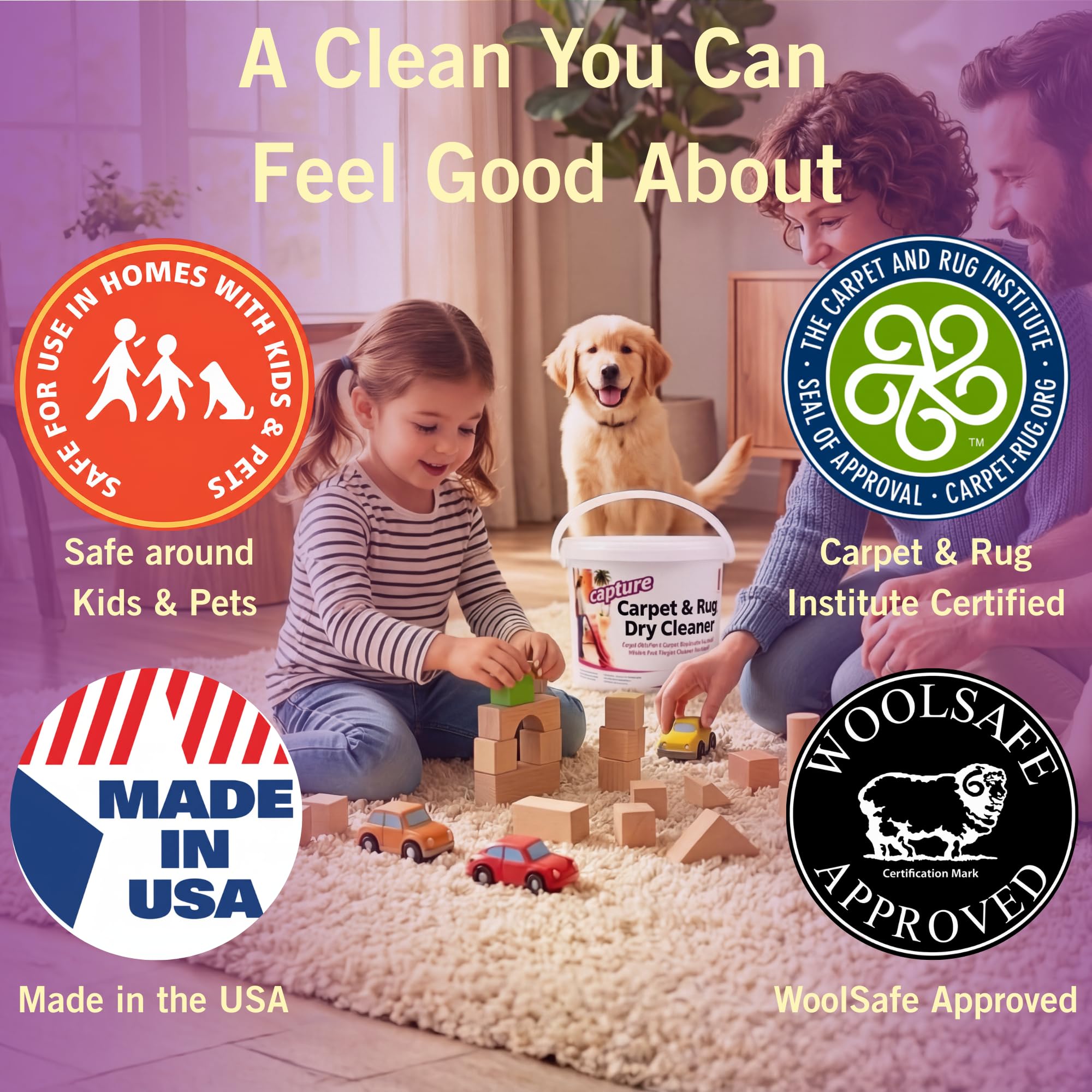 Capture Carpet & Rug Dry Cleaner Powder | Deodorizer

