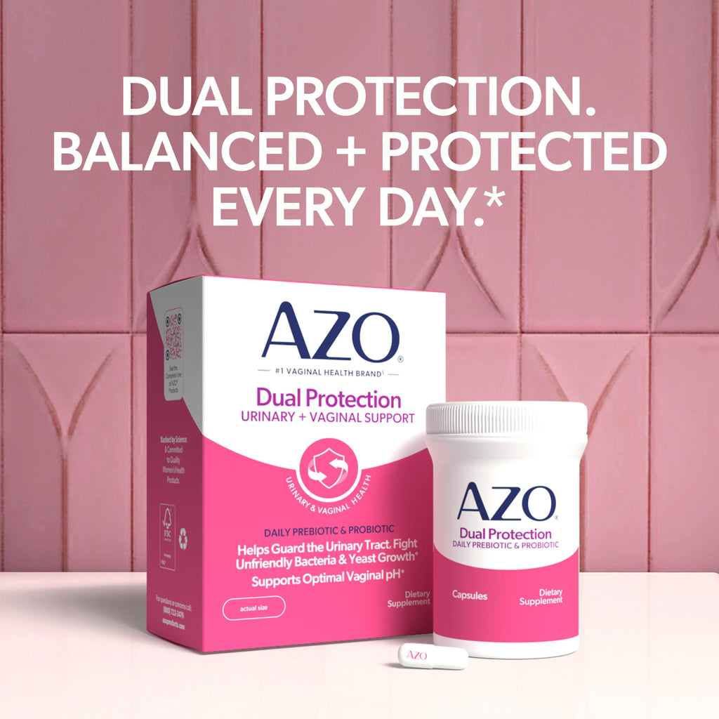AZO Dual Protection Probiotics for Urinary & Vaginal Health

