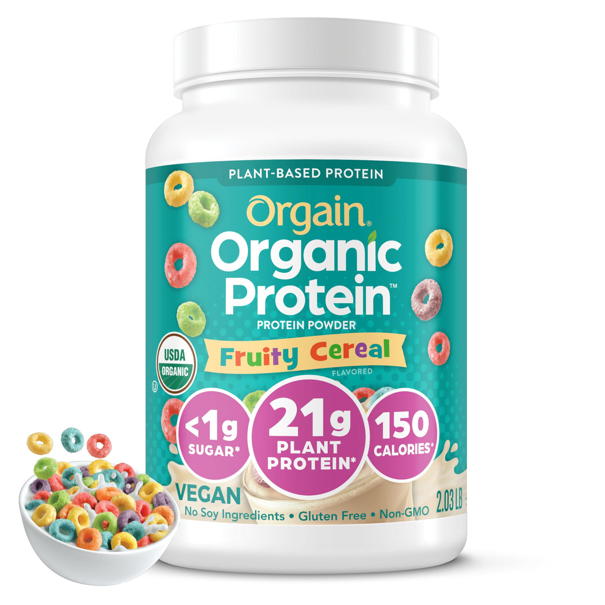 Orgain Organic Vegan Protein Powder - Plant-Based Protein for Shakes & Smoothies