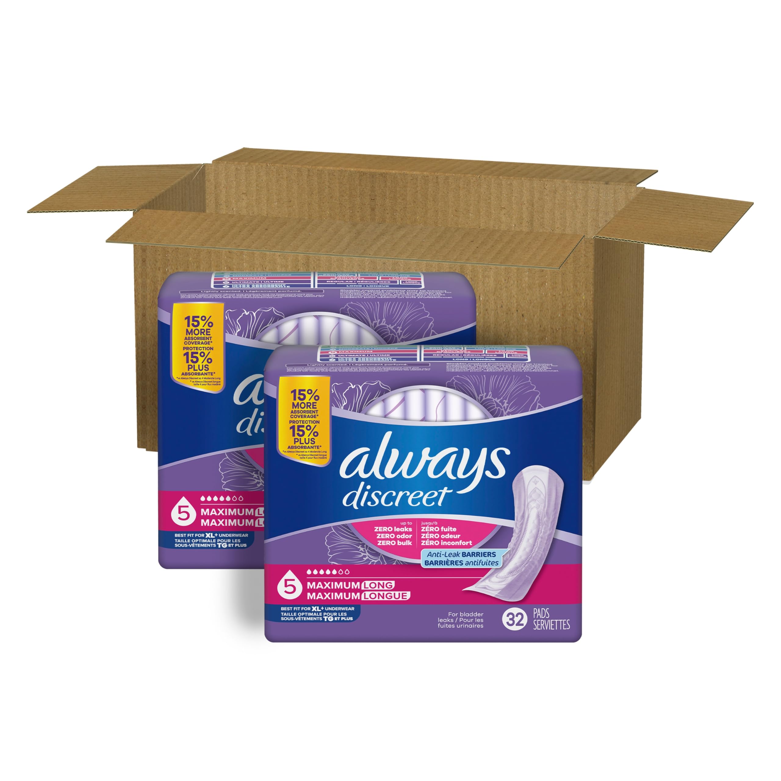 Always Discreet Women's Incontinence Pads - Heavy Absorbency

