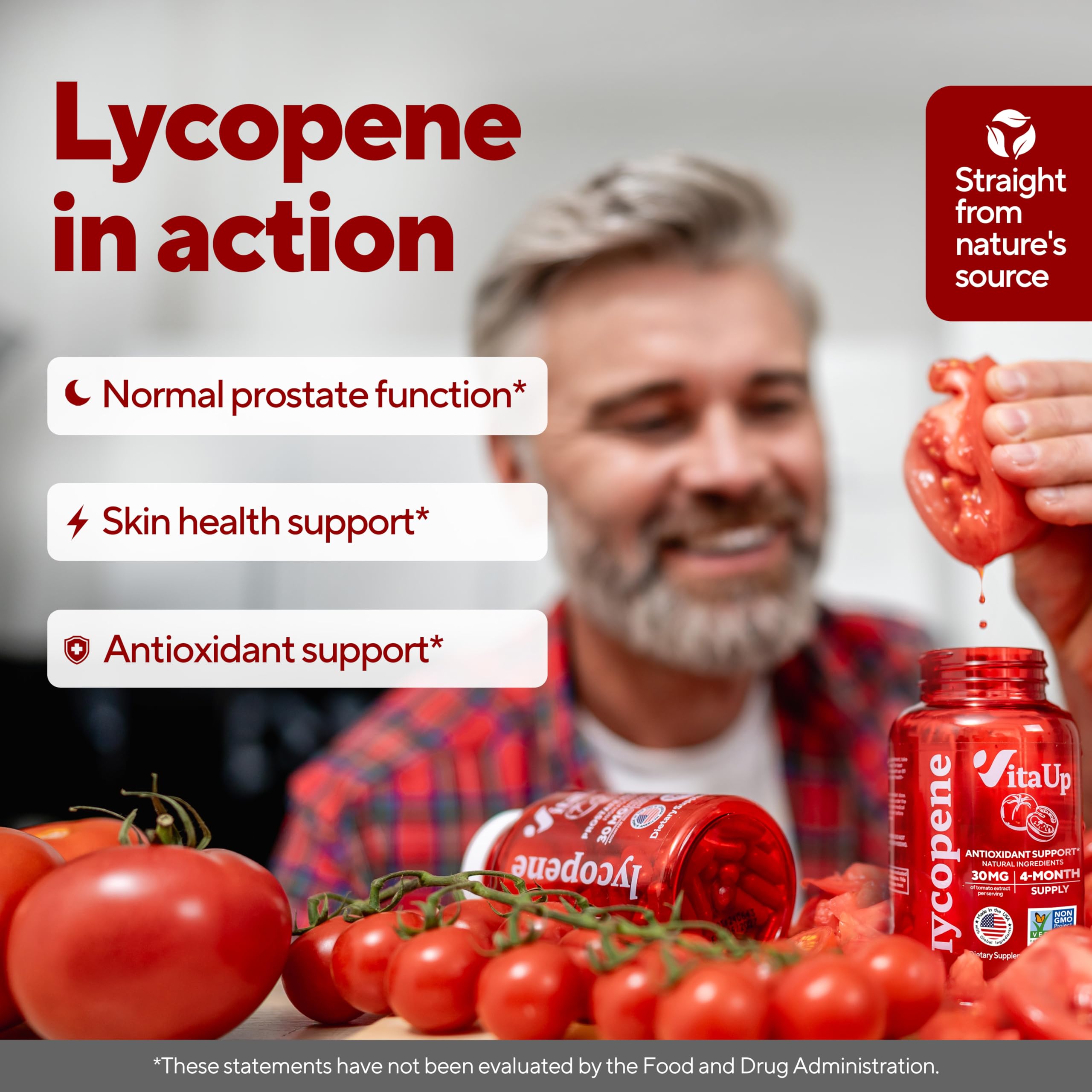 VitaUp Lycopene for Men – Non-GMO Tomato Extract Capsule

