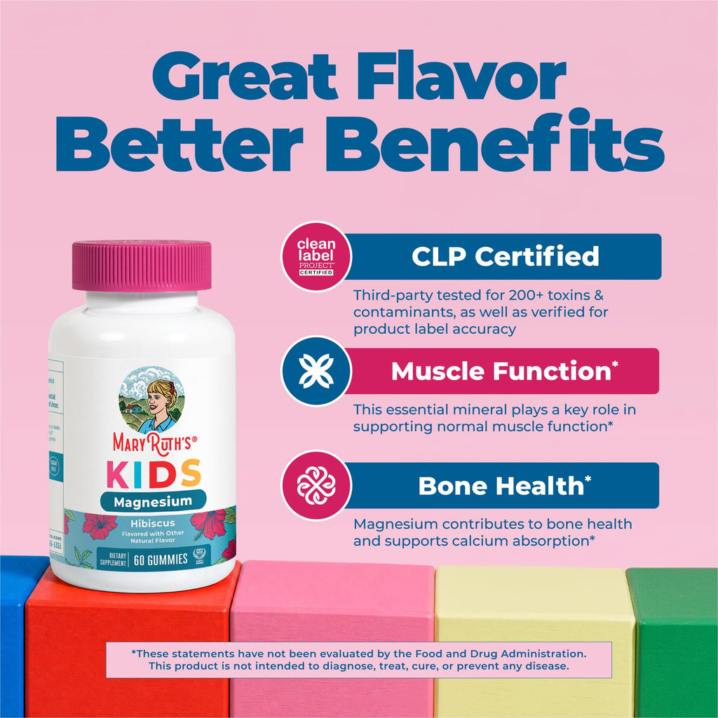 MaryRuth's Magnesium Gummies for Kids | Chewable Mineral

