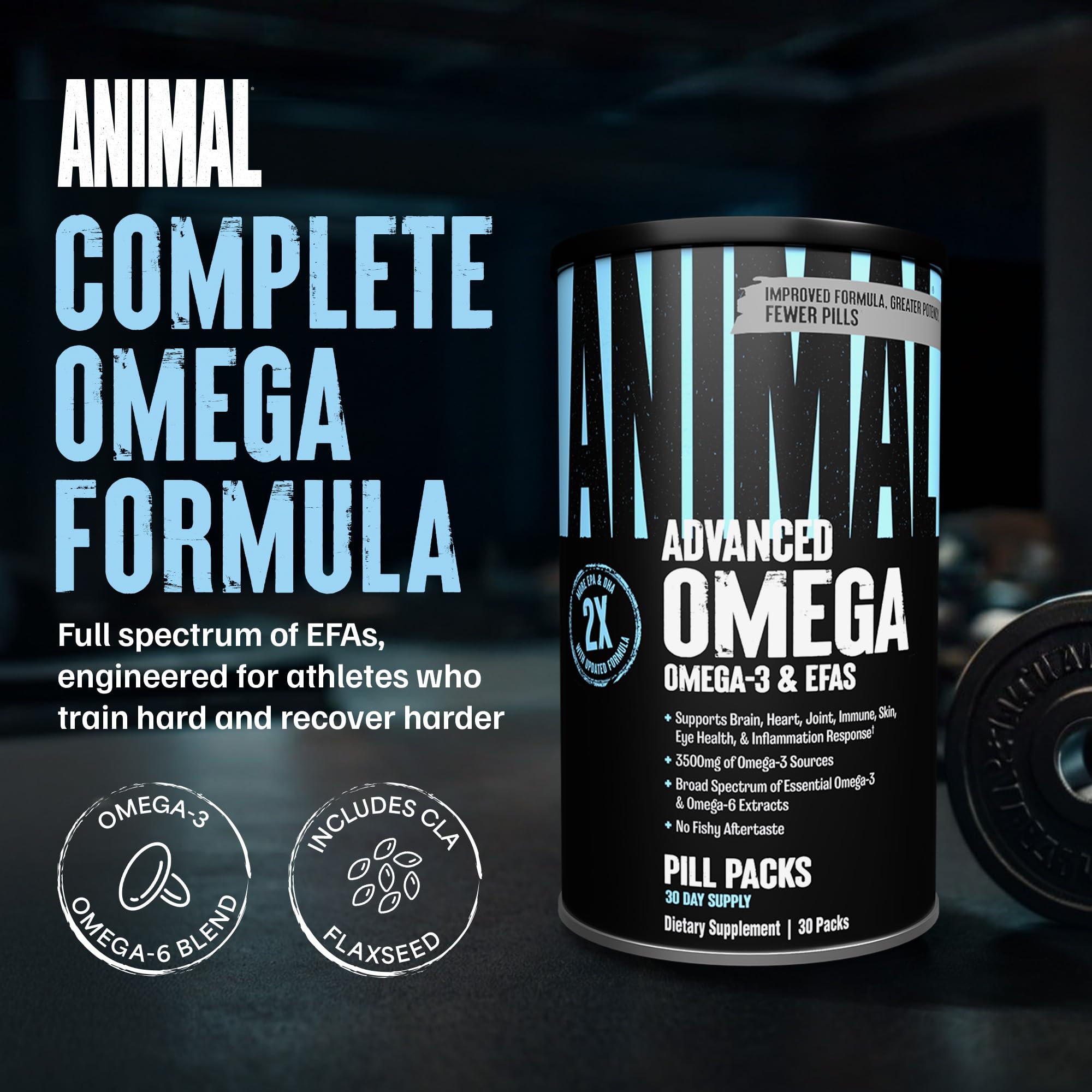 Animal Advanced Omega-3 Fatty Acids Fish Oil Supplement

