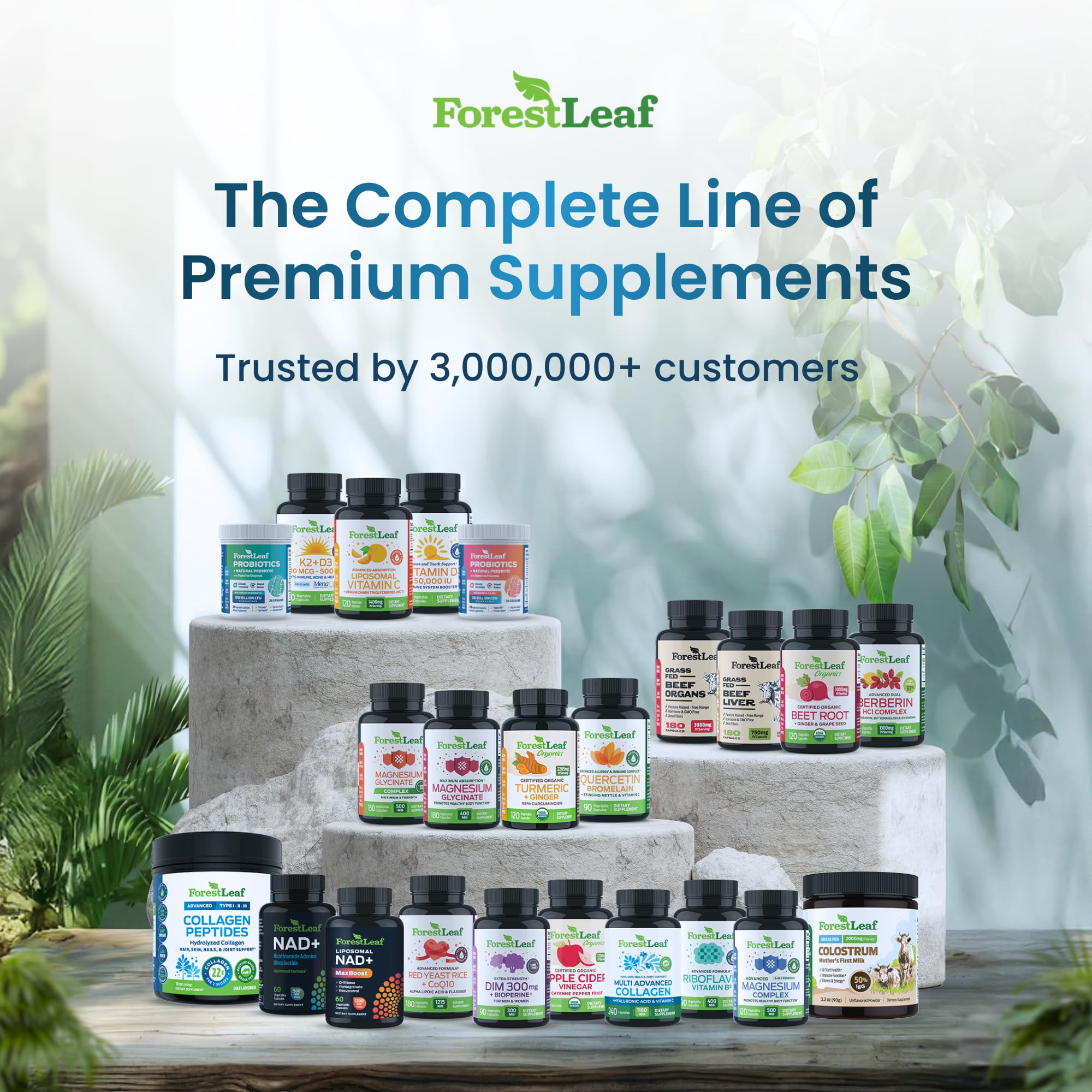 ForestLeaf Collagen Peptides Powder Unflavored Keto 1-3

