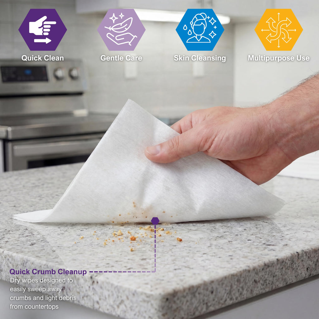 MED PRIDE Disposable Dry Wipes for Skin Care

