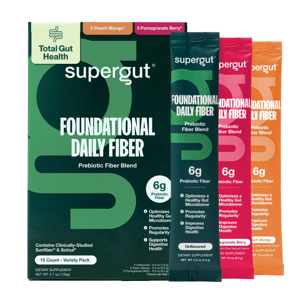 Supergut Foundational Daily Fiber Powder Prebiotic Fiber Blend for Gut Health