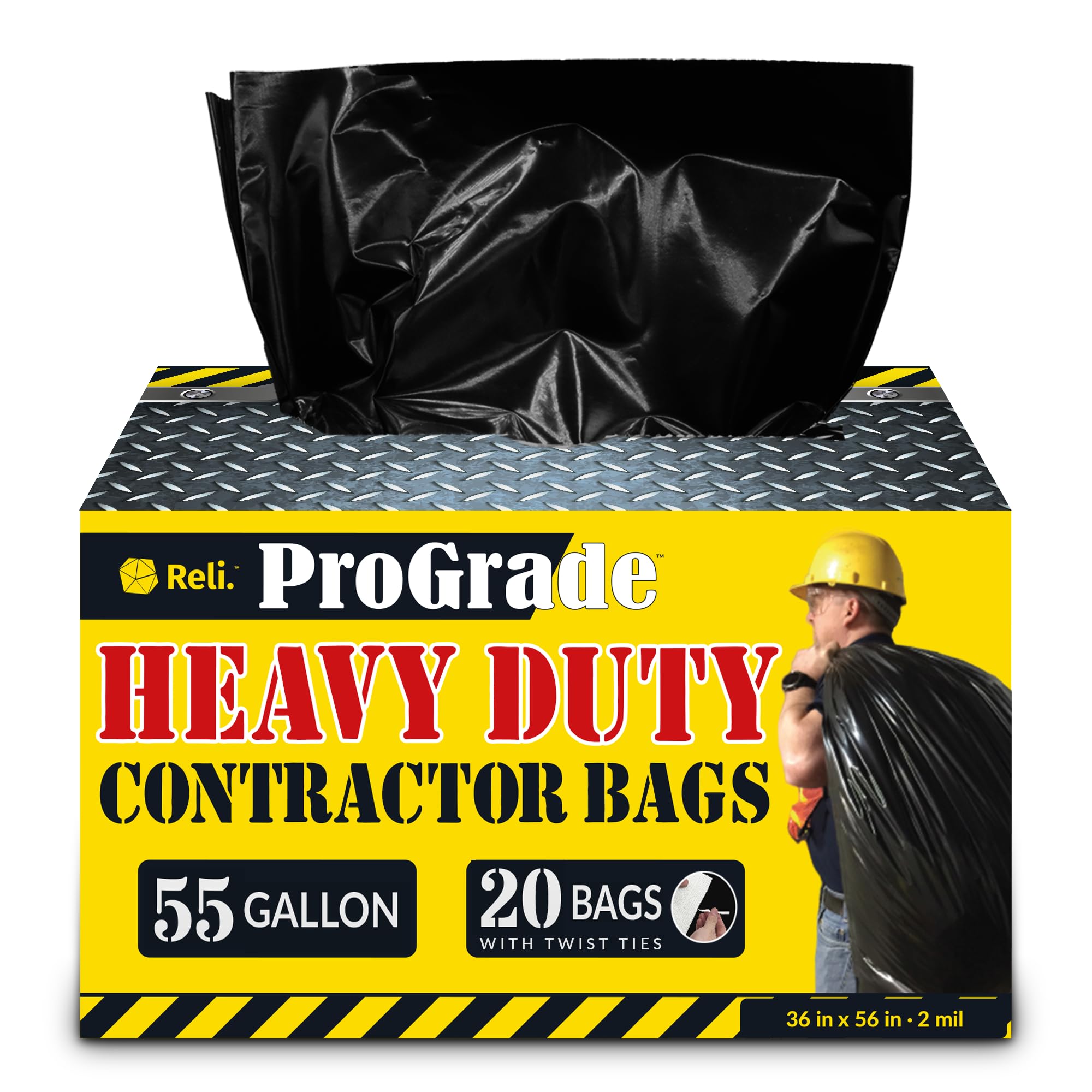 Reli. Garbage Bags for Construction | Durable Bags

