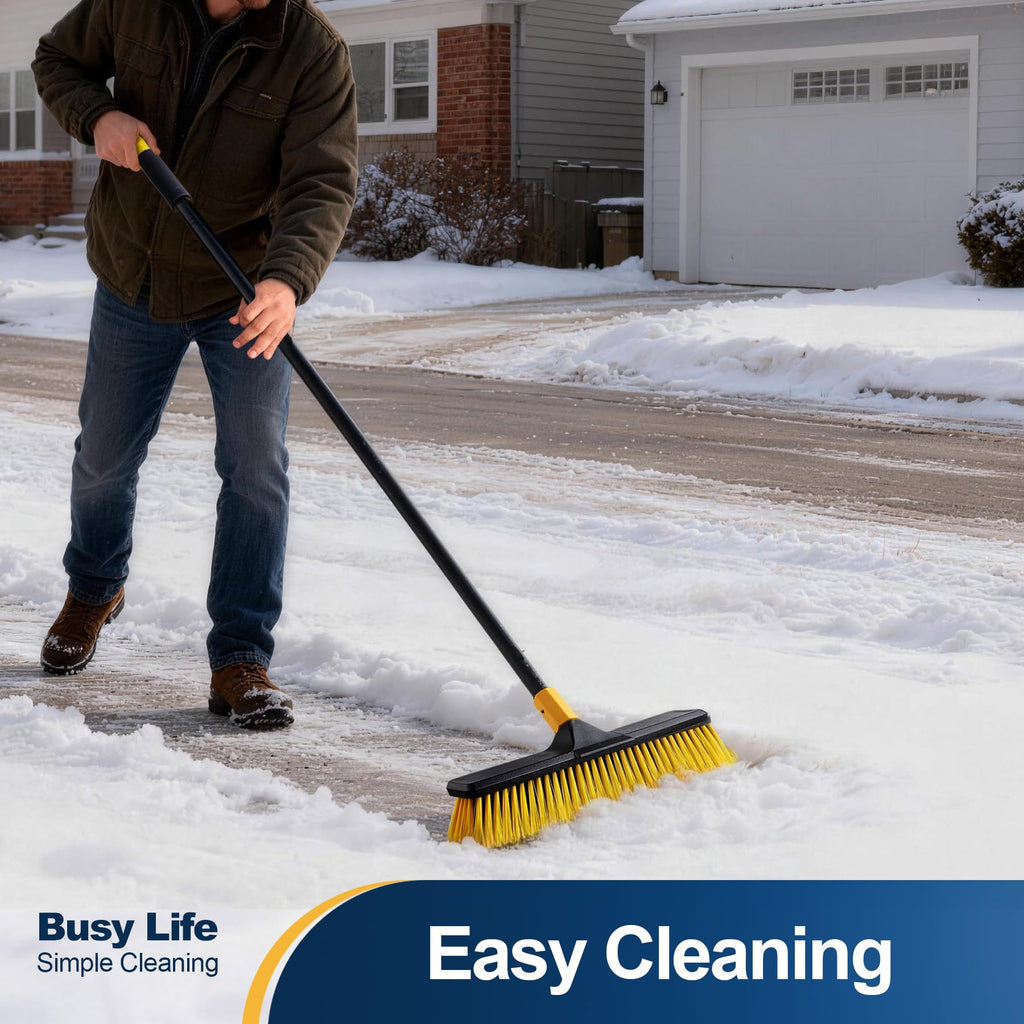 Yocada Heavy-Duty Push Broom with Stiff Bristles

