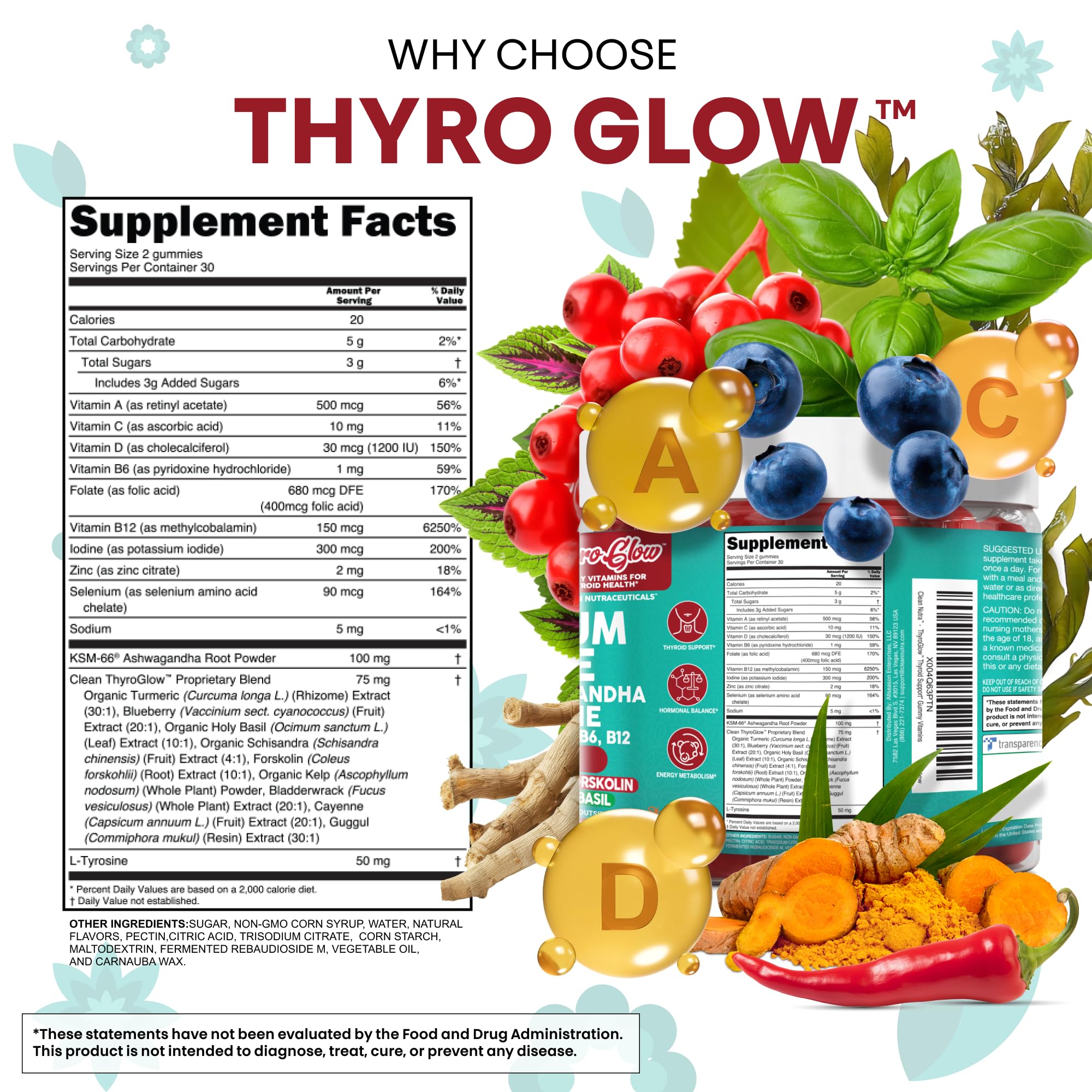 Clean Nutra ThyroGlow Thyroid Support Gummies

