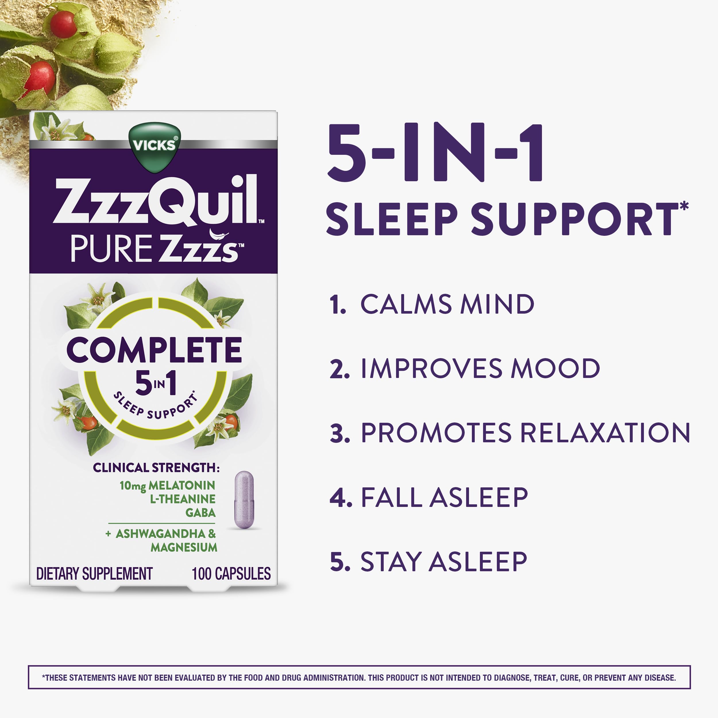 ZzzQuil PURE Zzzs Complete Sleep Melatonin 10 mg


