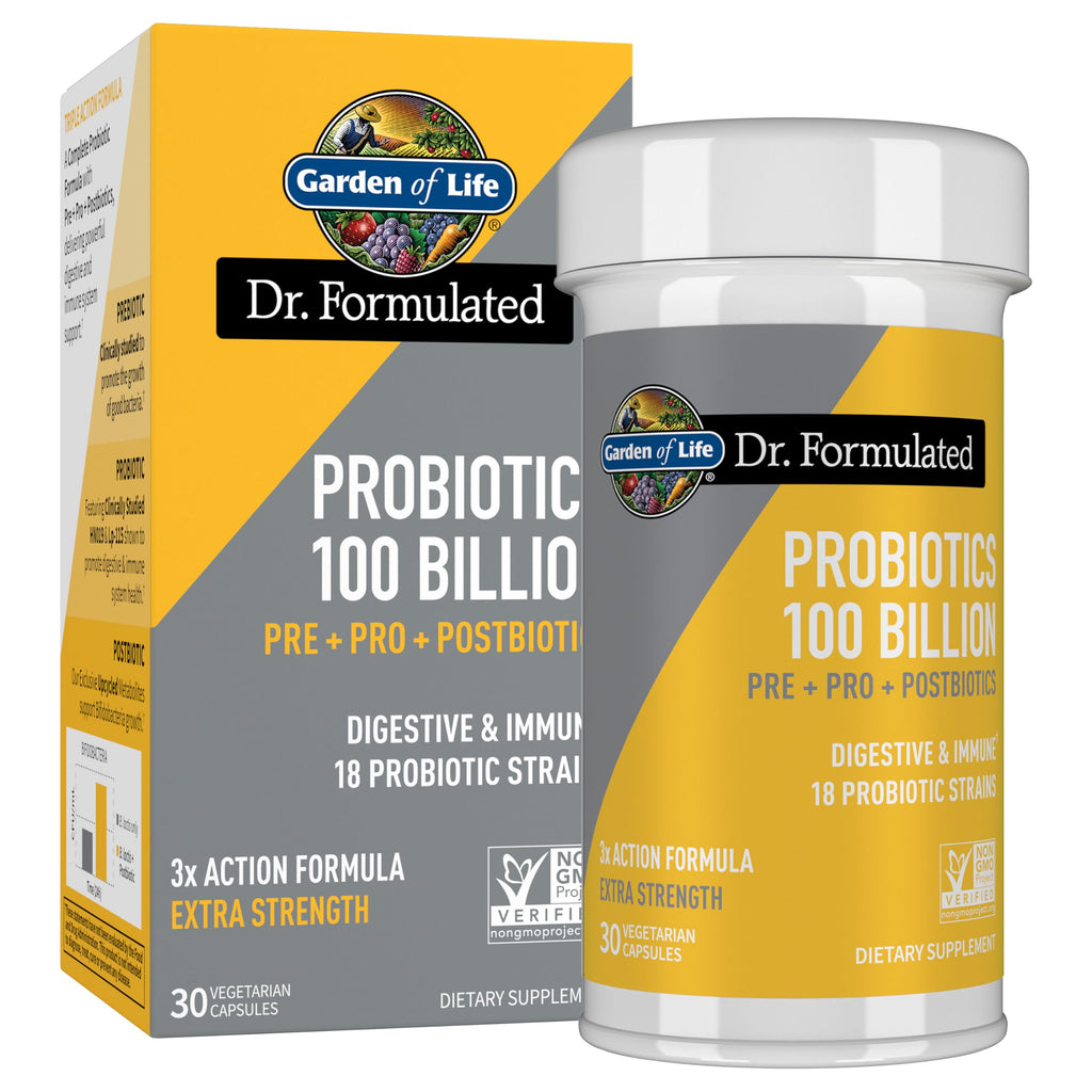 Garden of Life Dr. Formulated 3-in-1 Probiotics 100B CFU

