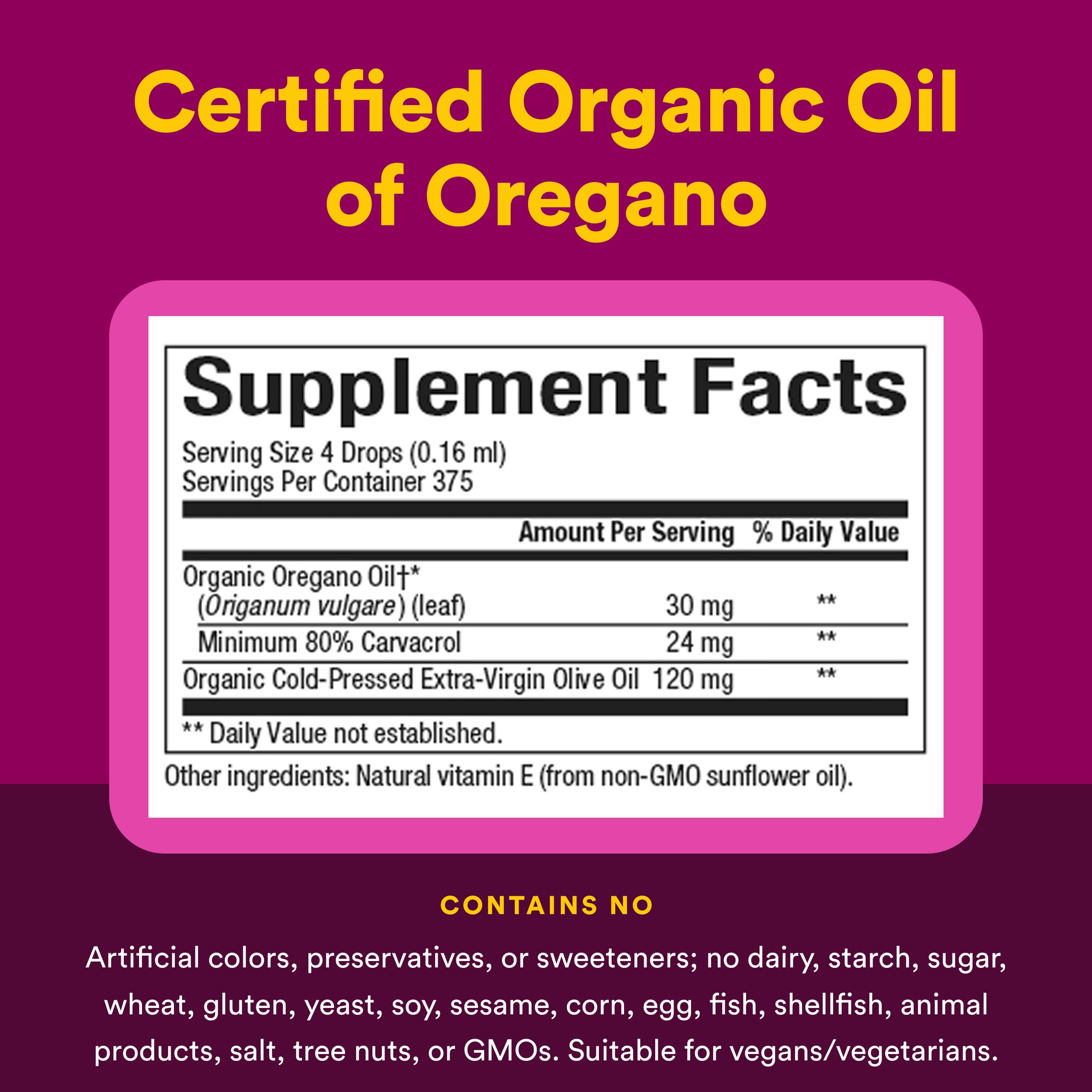 Natural Factors Oil of Oregano Liquid for Immune Support

