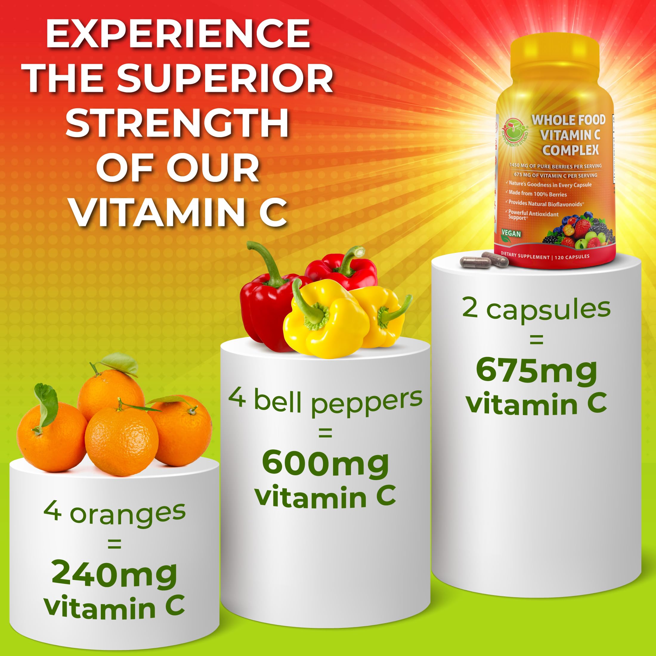 Whole Food Vitamin C Complex Supplement


