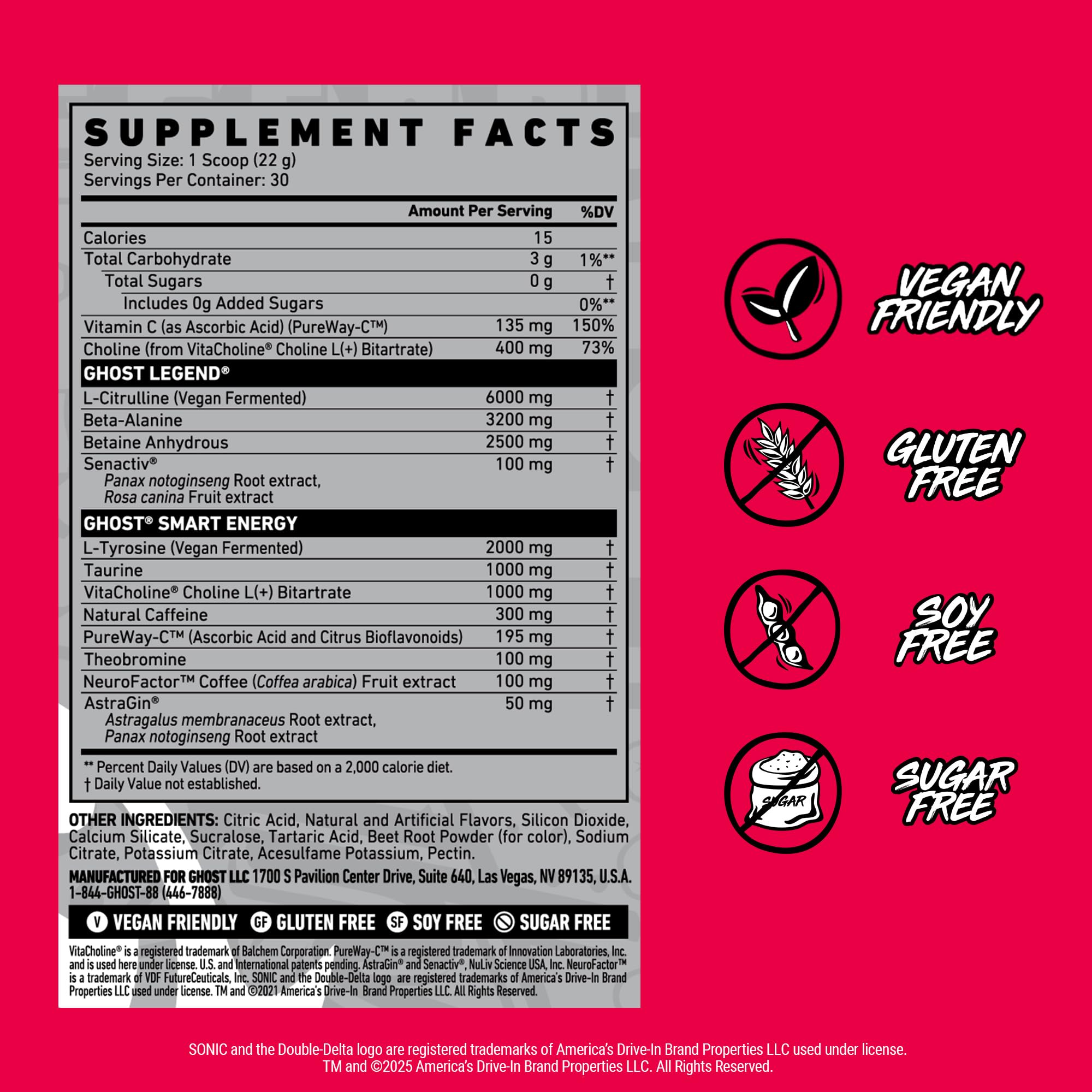 GHOST Legend Pre Workout Powder | Energy & Focus

