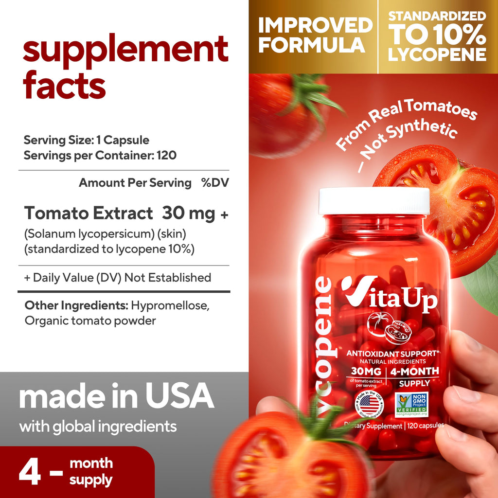 VitaUp Lycopene for Men – Non-GMO Tomato Extract Capsule

