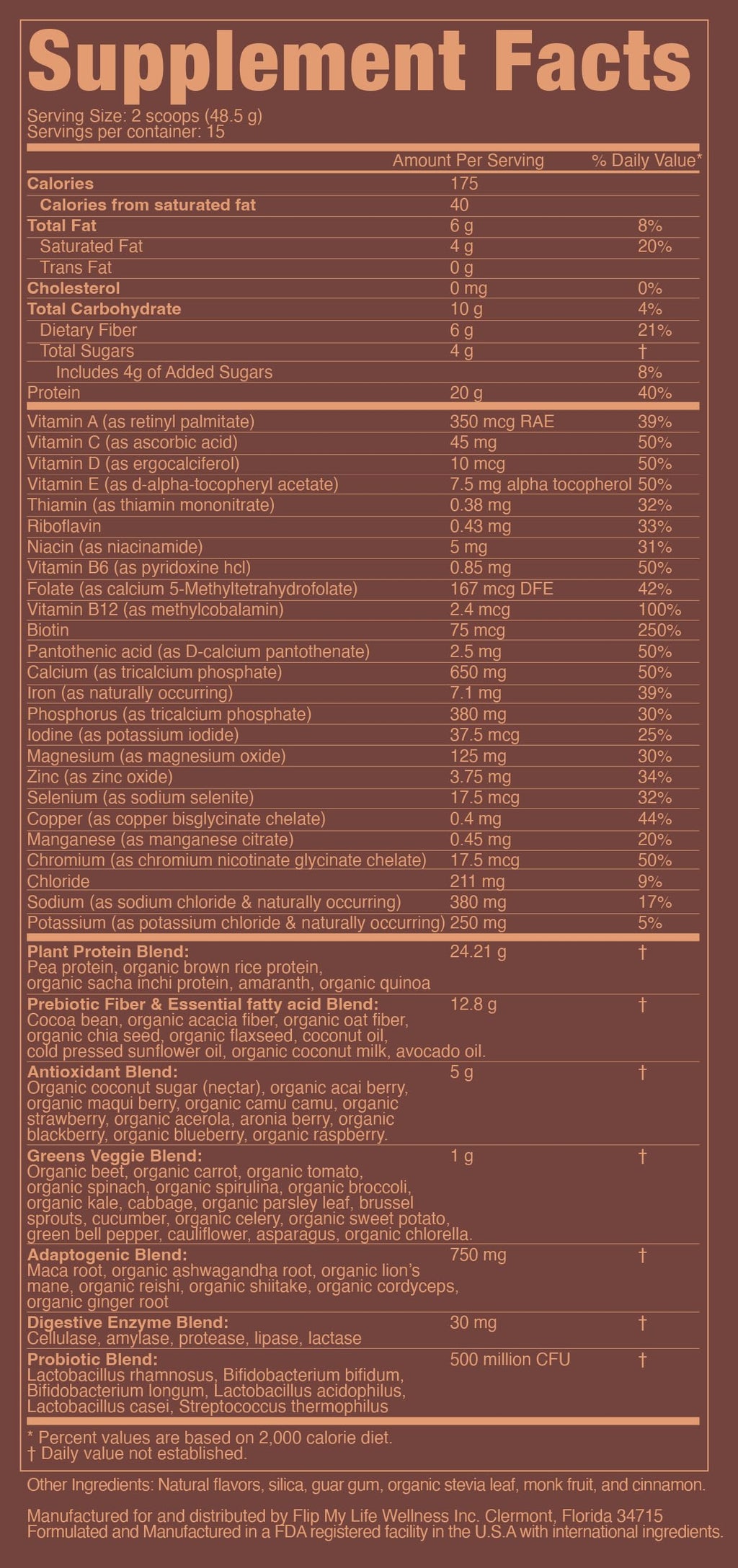 Flip 7 Plant-Based Meal Replacement - Natural SuperFood

