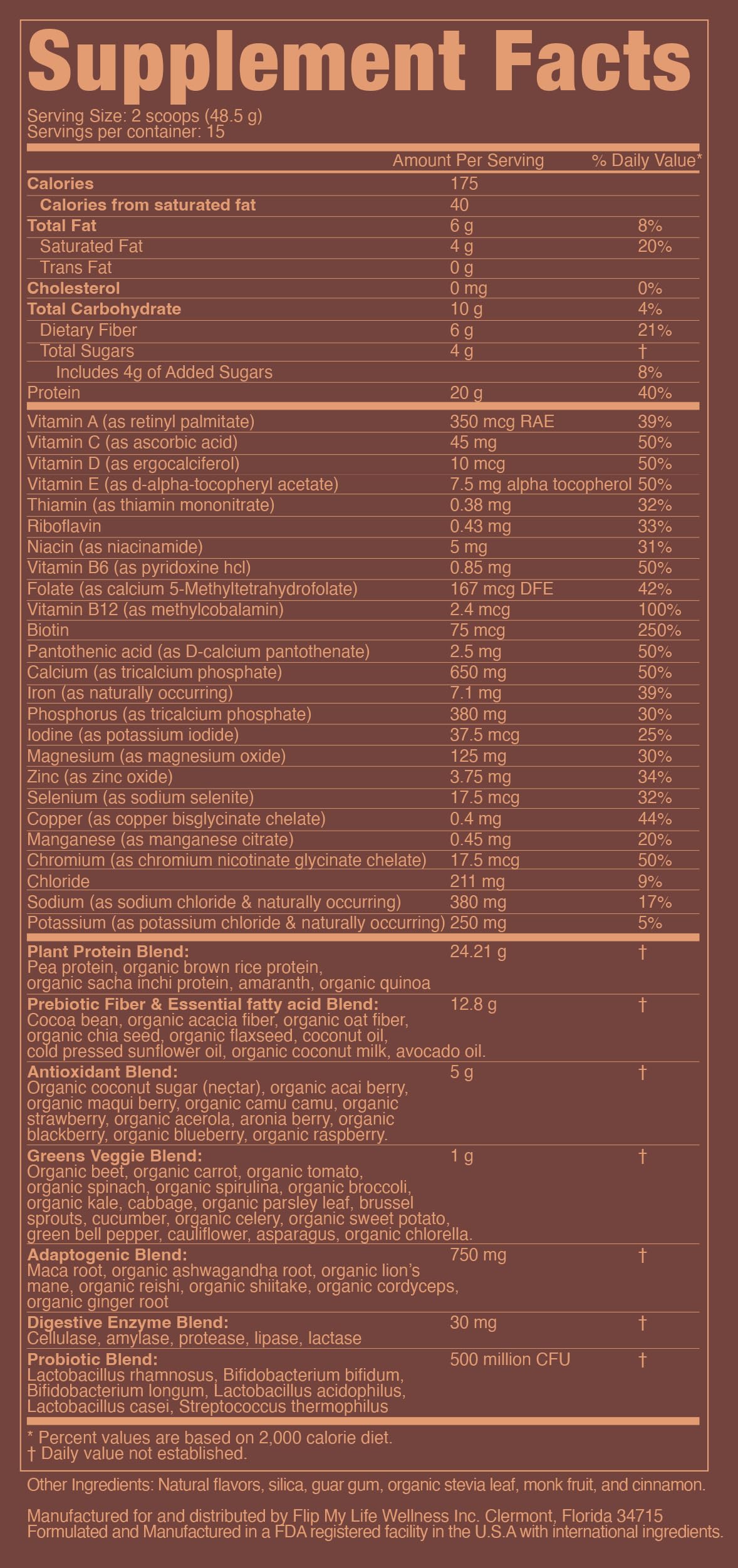 Flip 7 Plant-Based Meal Replacement - Natural SuperFood

