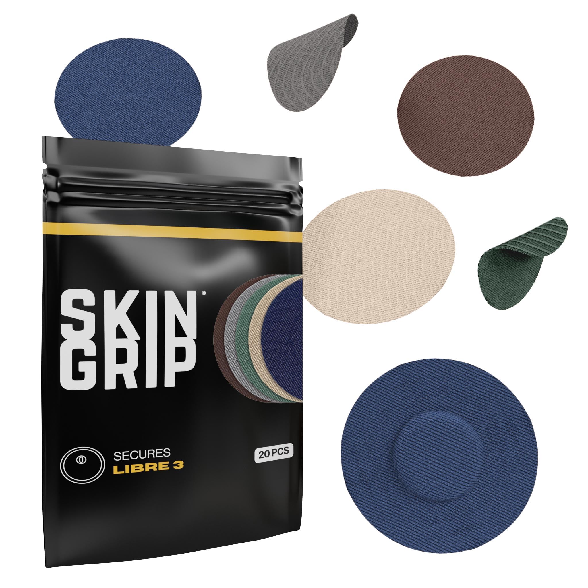 Skin Grip CGM Sensor Covers - Waterproof Adhesive Patches