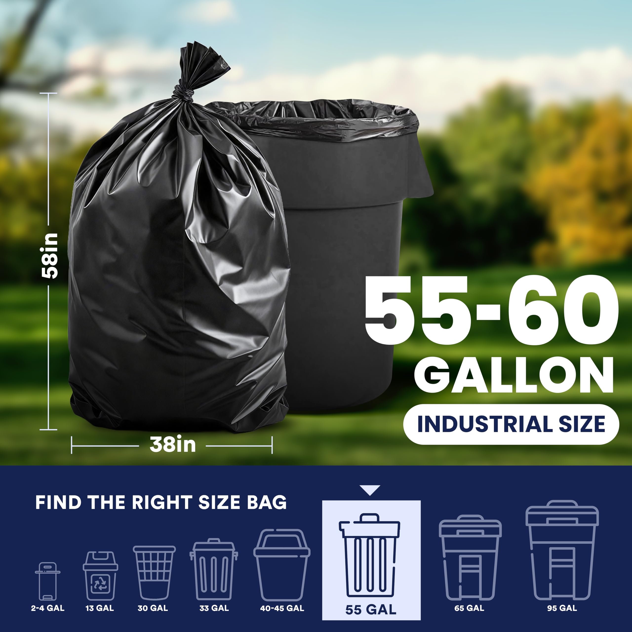 Plasticplace Heavy Duty Trash Bags for Contractors


