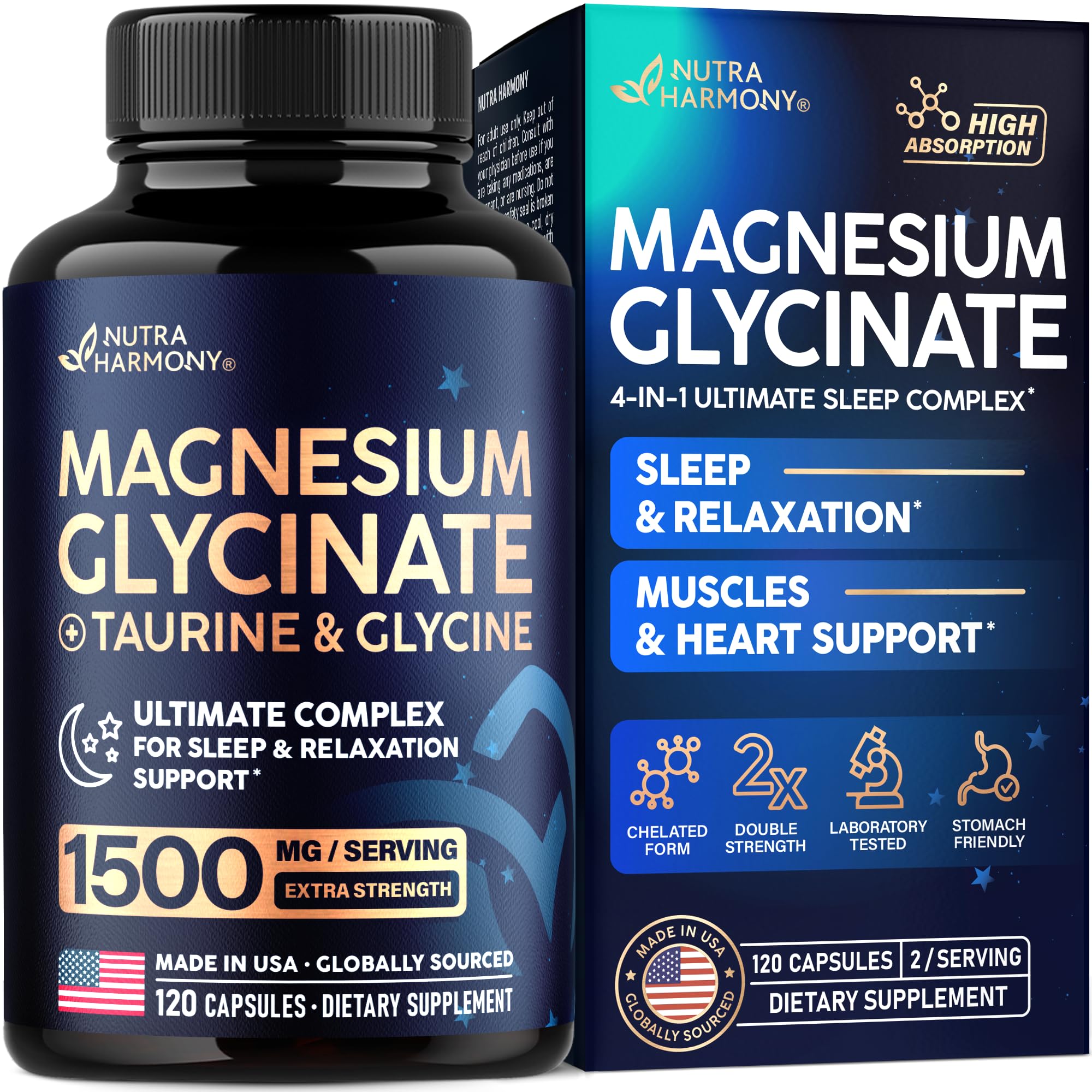 Magnesium Glycinate Sleep Support | Calming Formula

