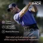 Copper Fit X-Back Back Brace - Adjustable Lumbar Support

