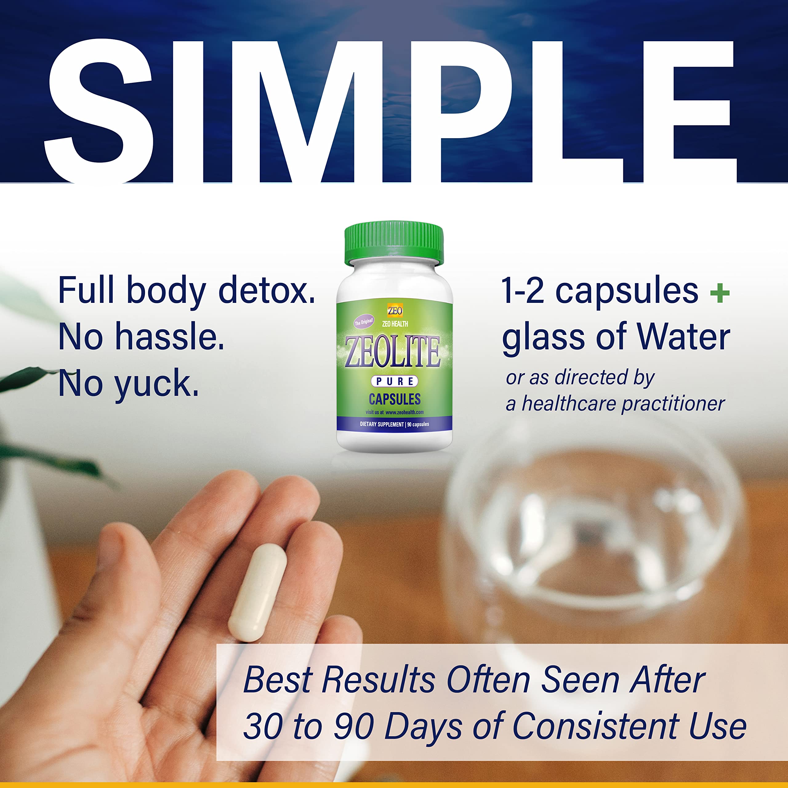 Zeolite Pure Capsules Detox for Full-Body Cleanse

