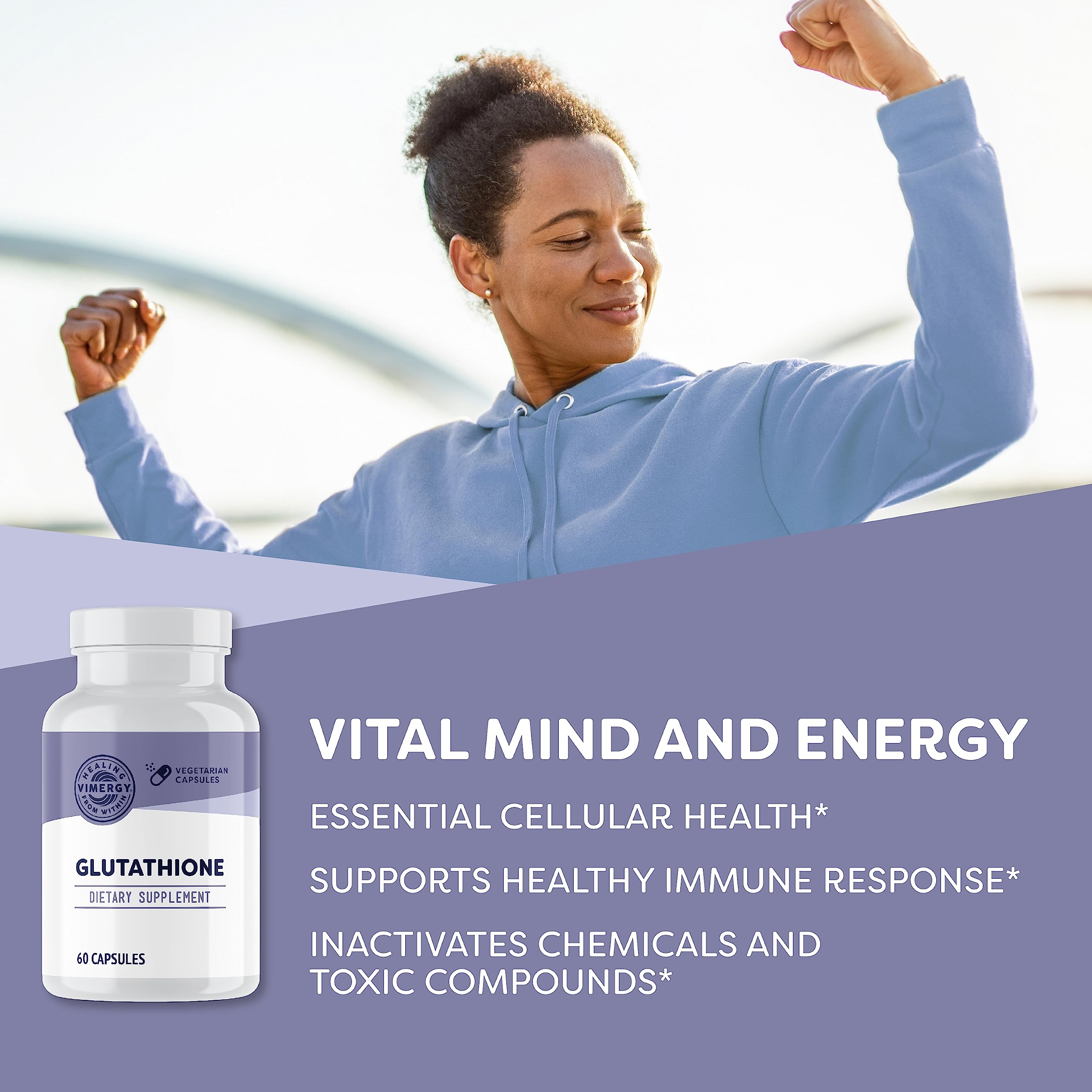 Vimergy Glutathione Supplement for Detox and Cellular Health

