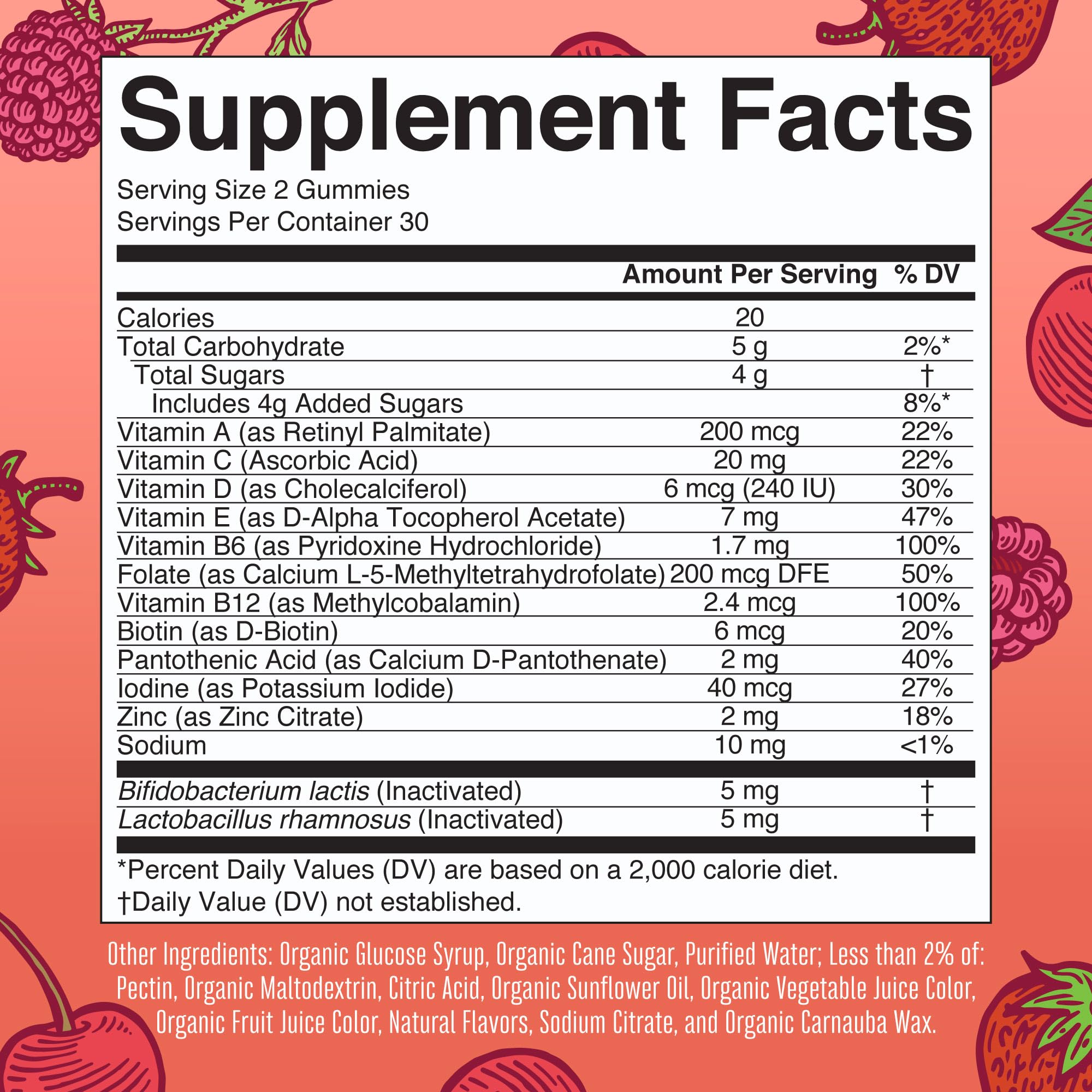 MaryRuth's Multivitamin Gummies with Postbiotics | USDA Organic

