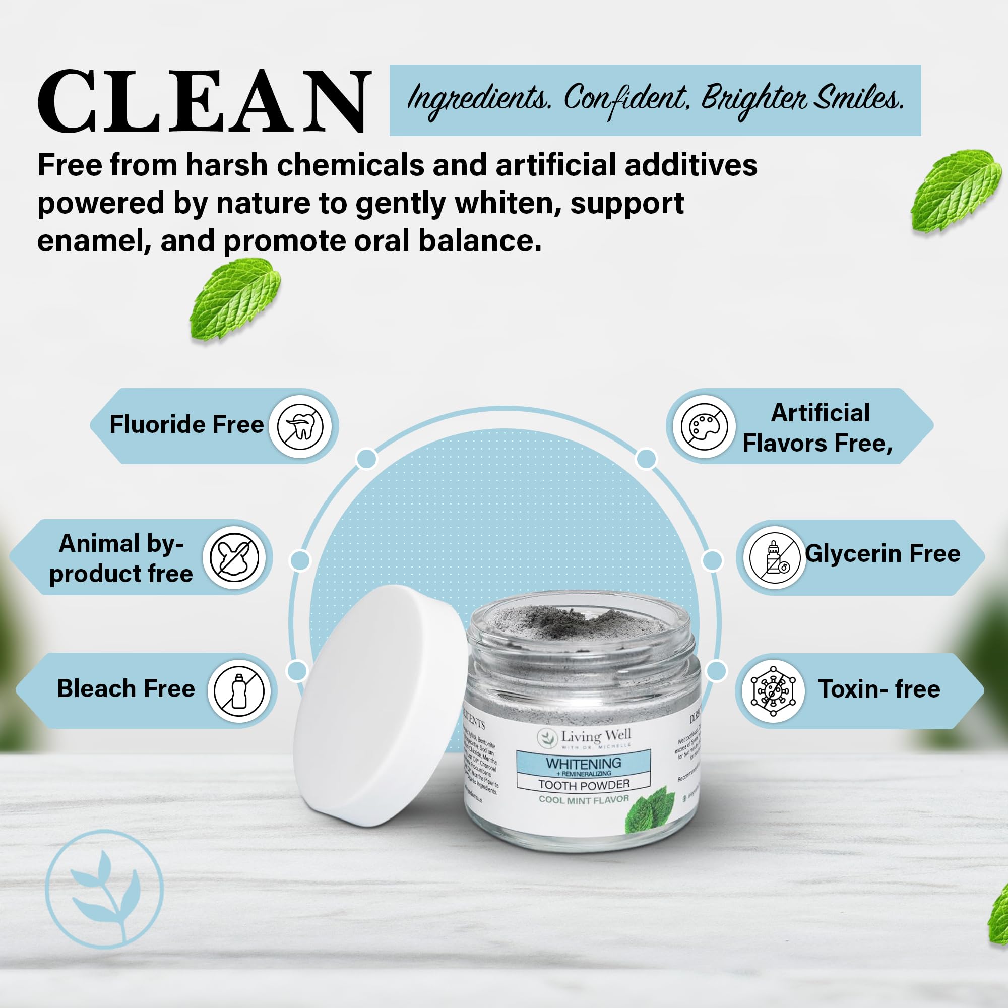 Dr. Michelle Tooth Powder Fluoride-Free Hydroxyapatite Enamel


