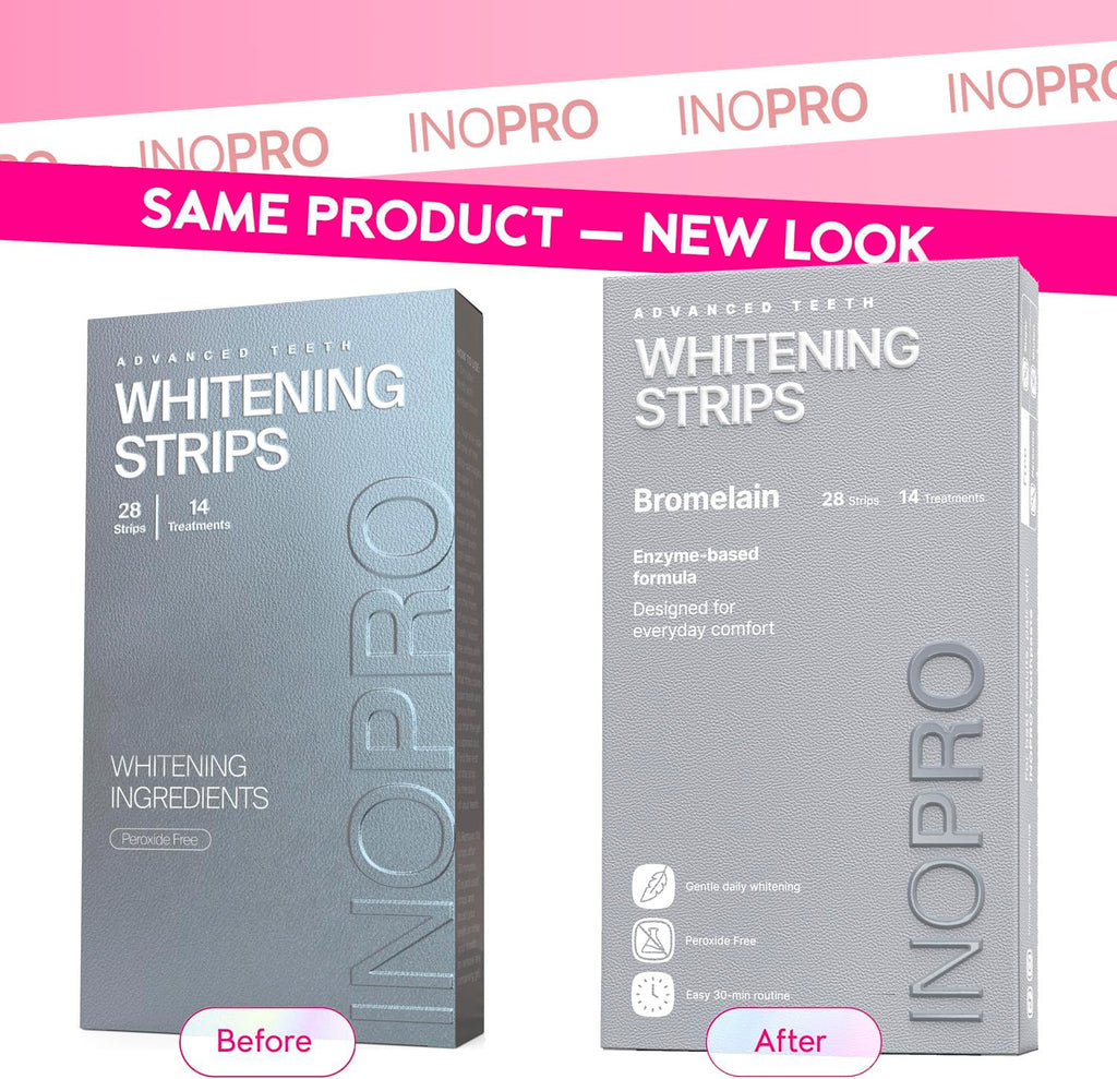 InoPro Natural Teeth Whitening Strips – Peroxide-Free

