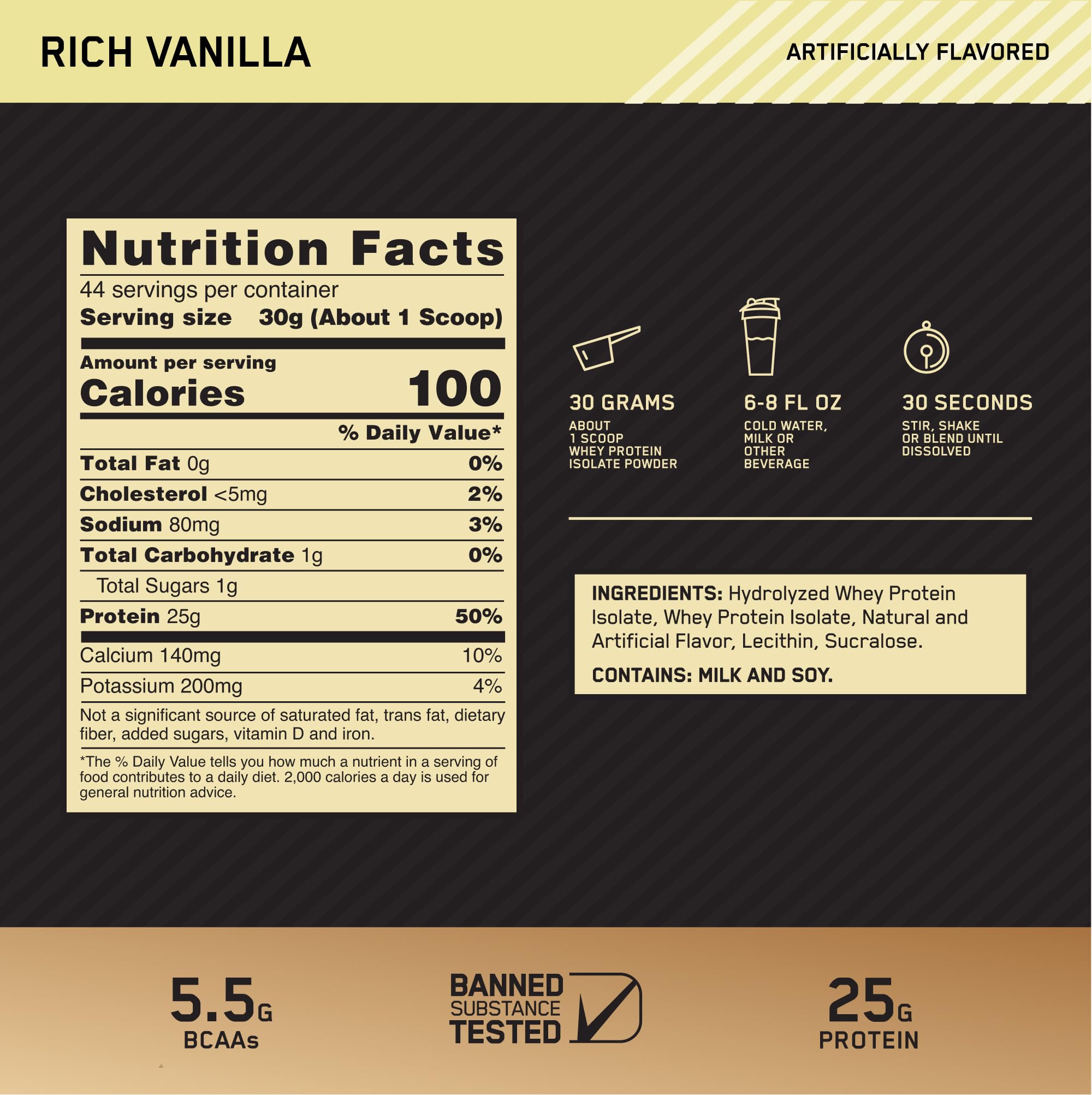 Optimum Nutrition Gold Standard 100% Isolate Whey Protein

