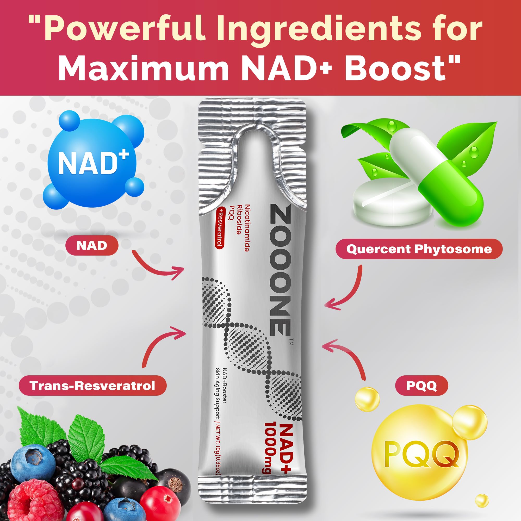 Zooone NAD+ Supplement for Healthy Aging and Energy

