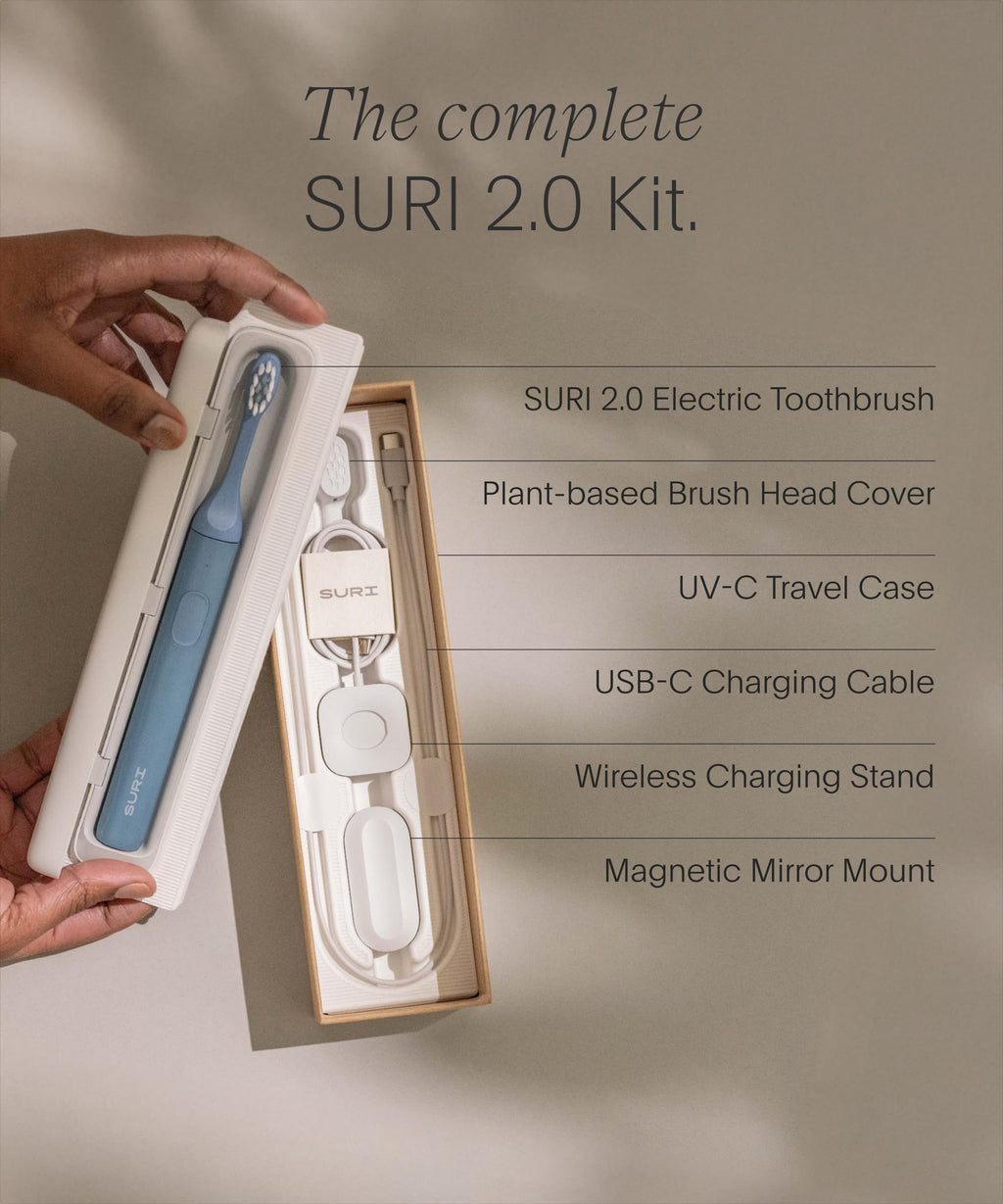SURI Sonic Electric Toothbrush with Pressure Sensor

