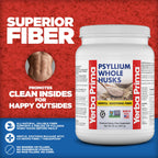 Yerba Prima Psyllium Whole Husks Fiber for Gut Health

