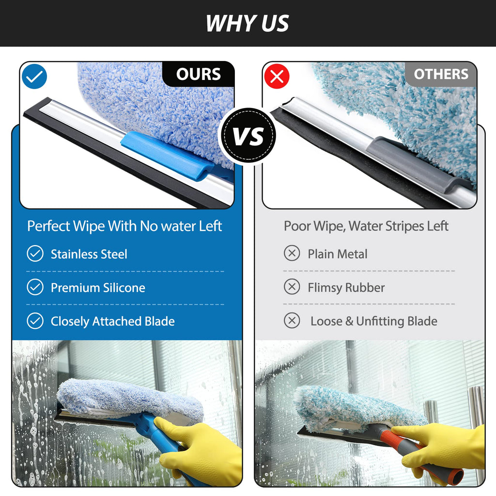 VITEVER Window Squeegee Kit with Interchangeable Components

