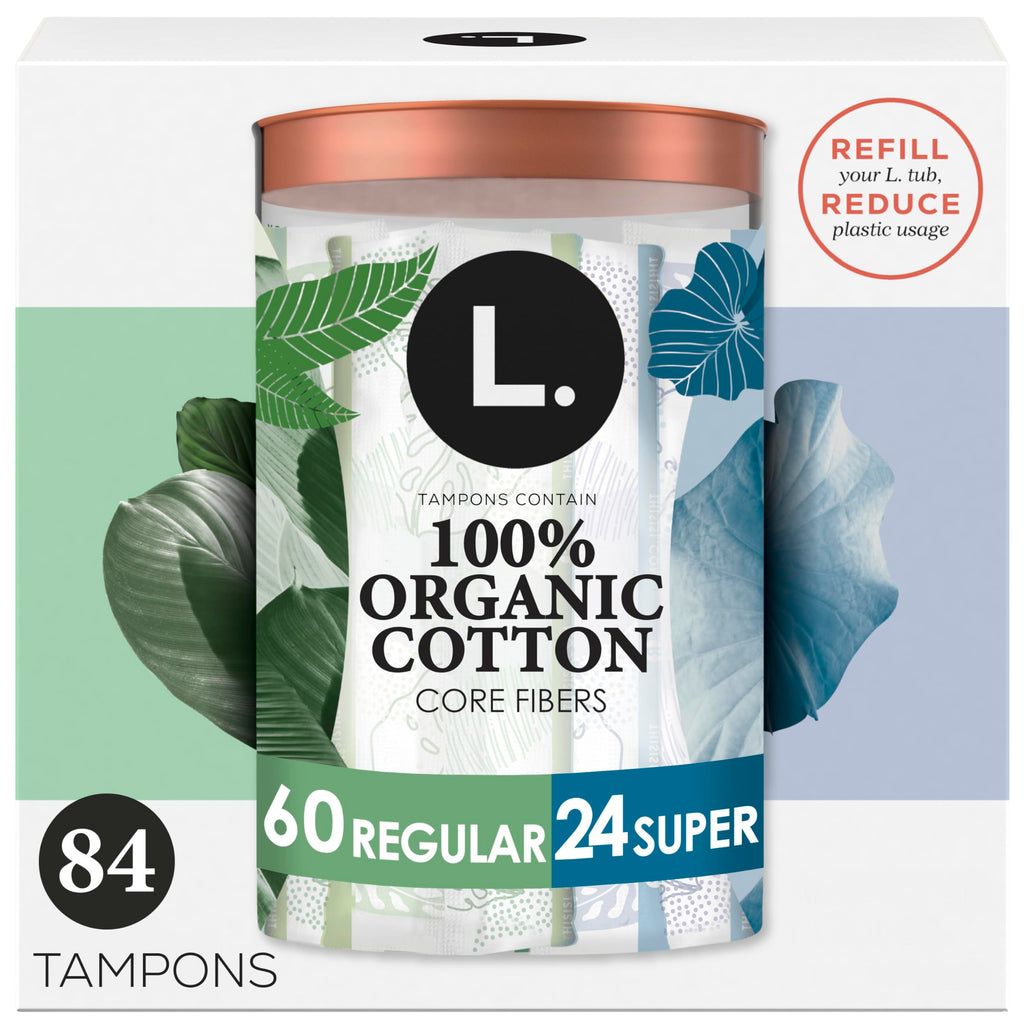 L. Tampons with Organic Cotton Core – BPA-Free Applicator

