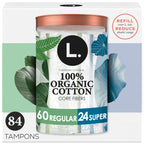 L. Tampons with Organic Cotton Core – BPA-Free Applicator

