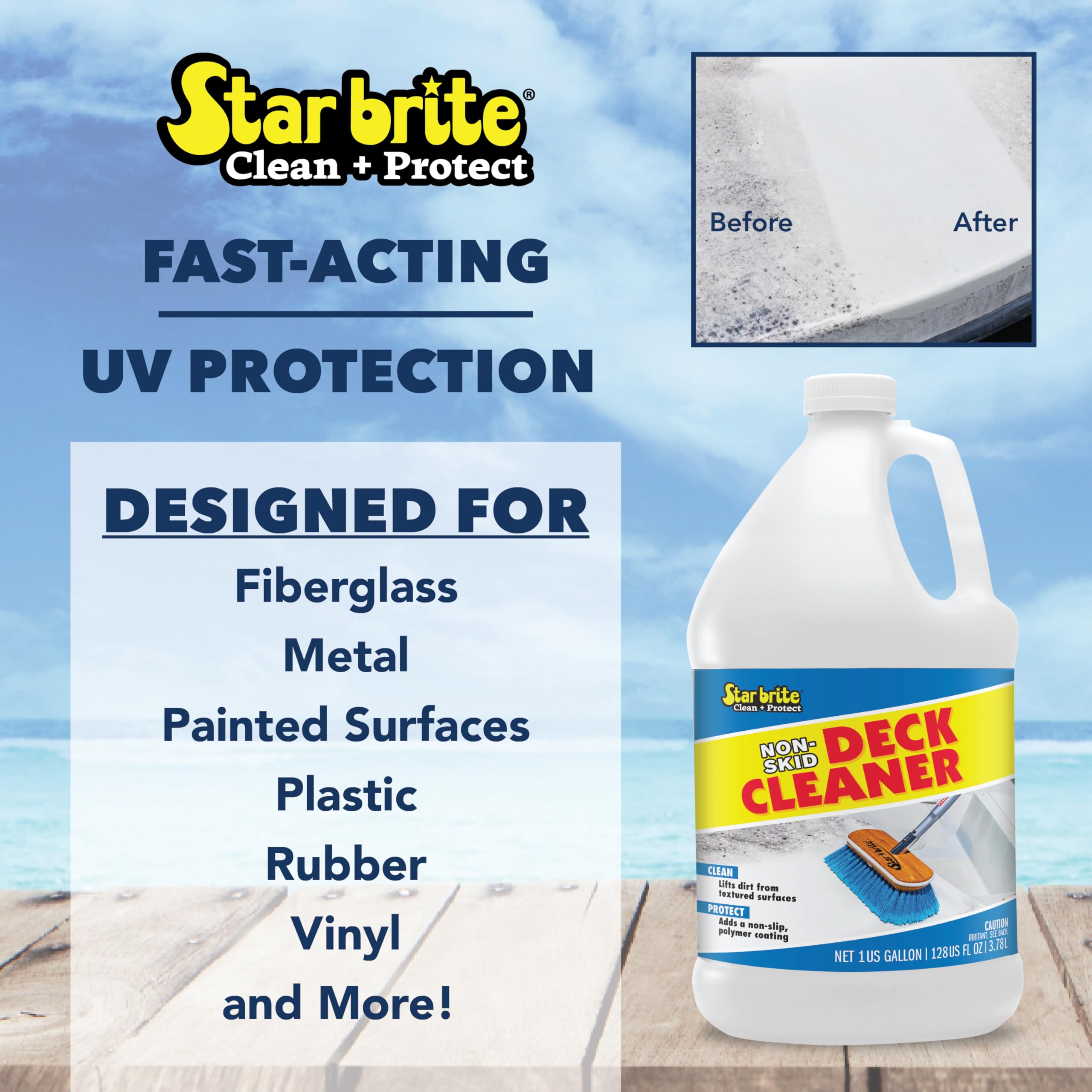 STAR BRITE Non-Skid Deck Cleaner & Protectant Boat Deck Wash

