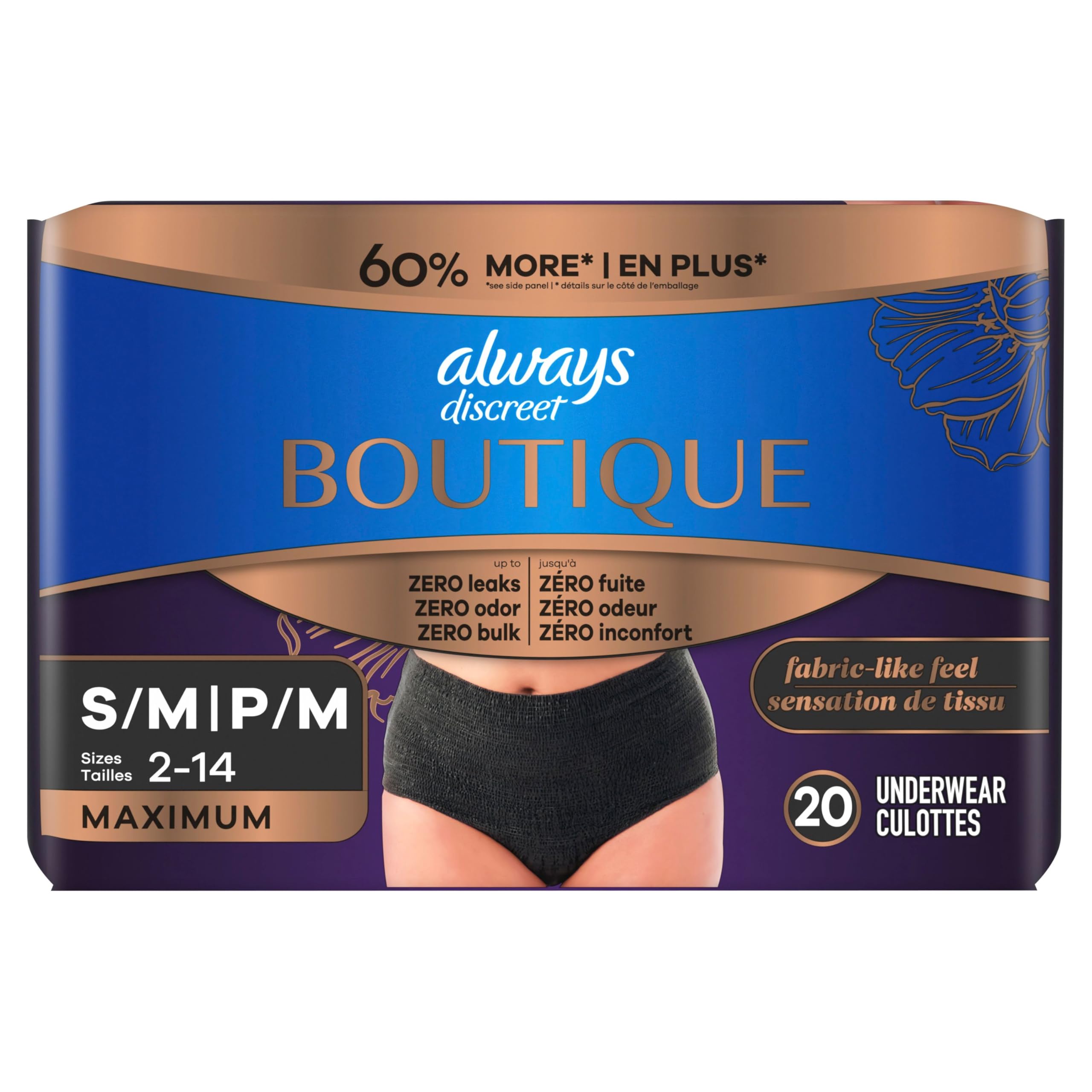 Always Discreet Boutique Incontinence Underwear

