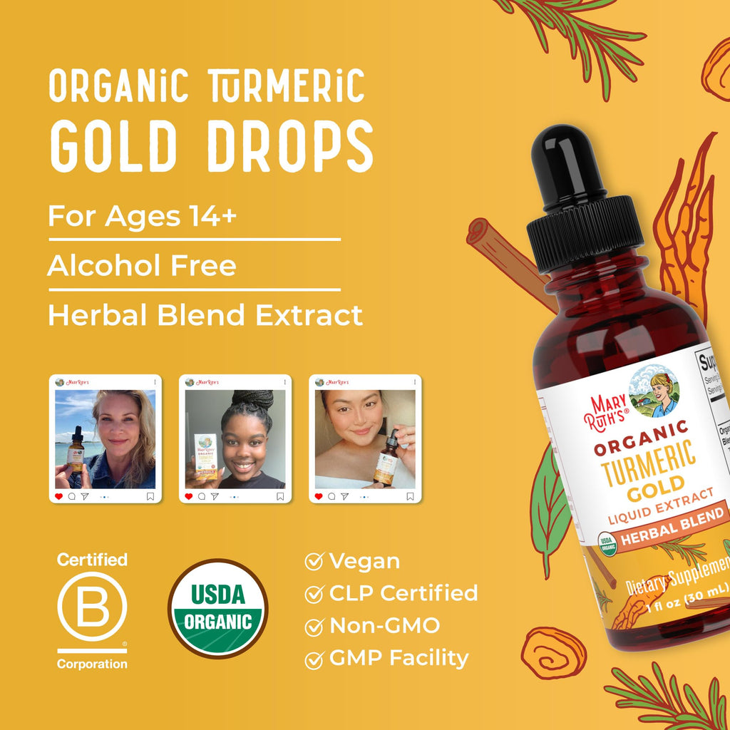 MaryRuth's Turmeric Gold Liquid Drops - Immune Support

